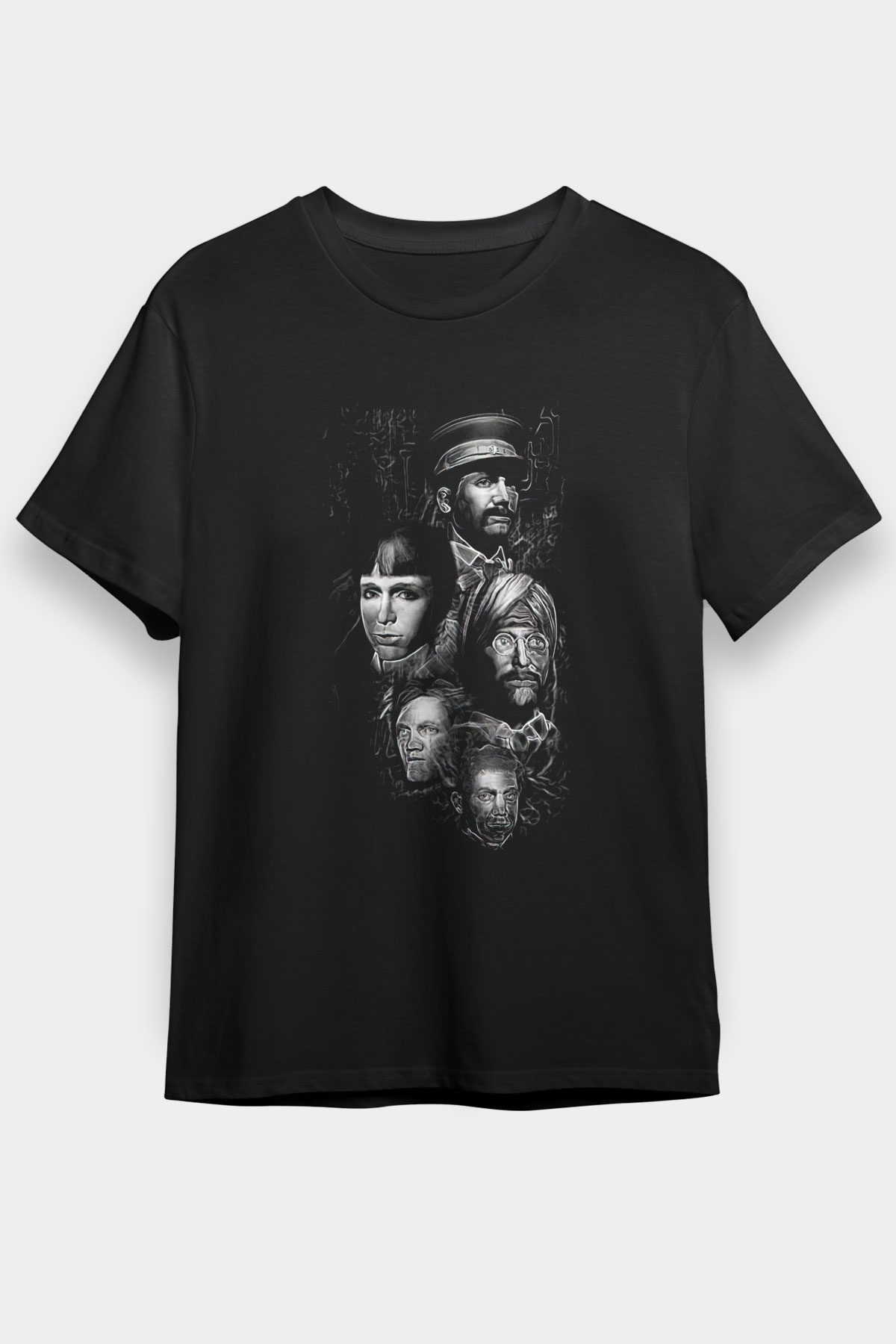 Call Of Ctulhu Baskılı Unisex Siyah Tişört - Tshirt