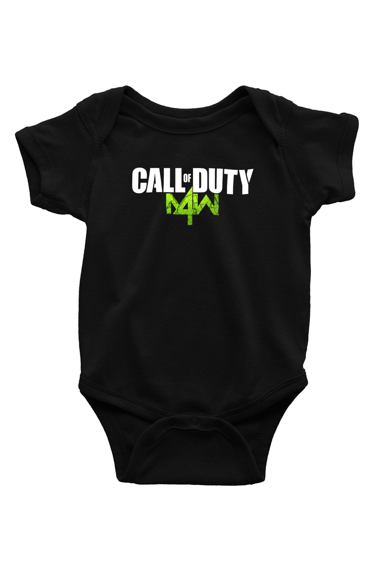 Call of Duty Baskılı Siyah Bebek Body - Zıbın