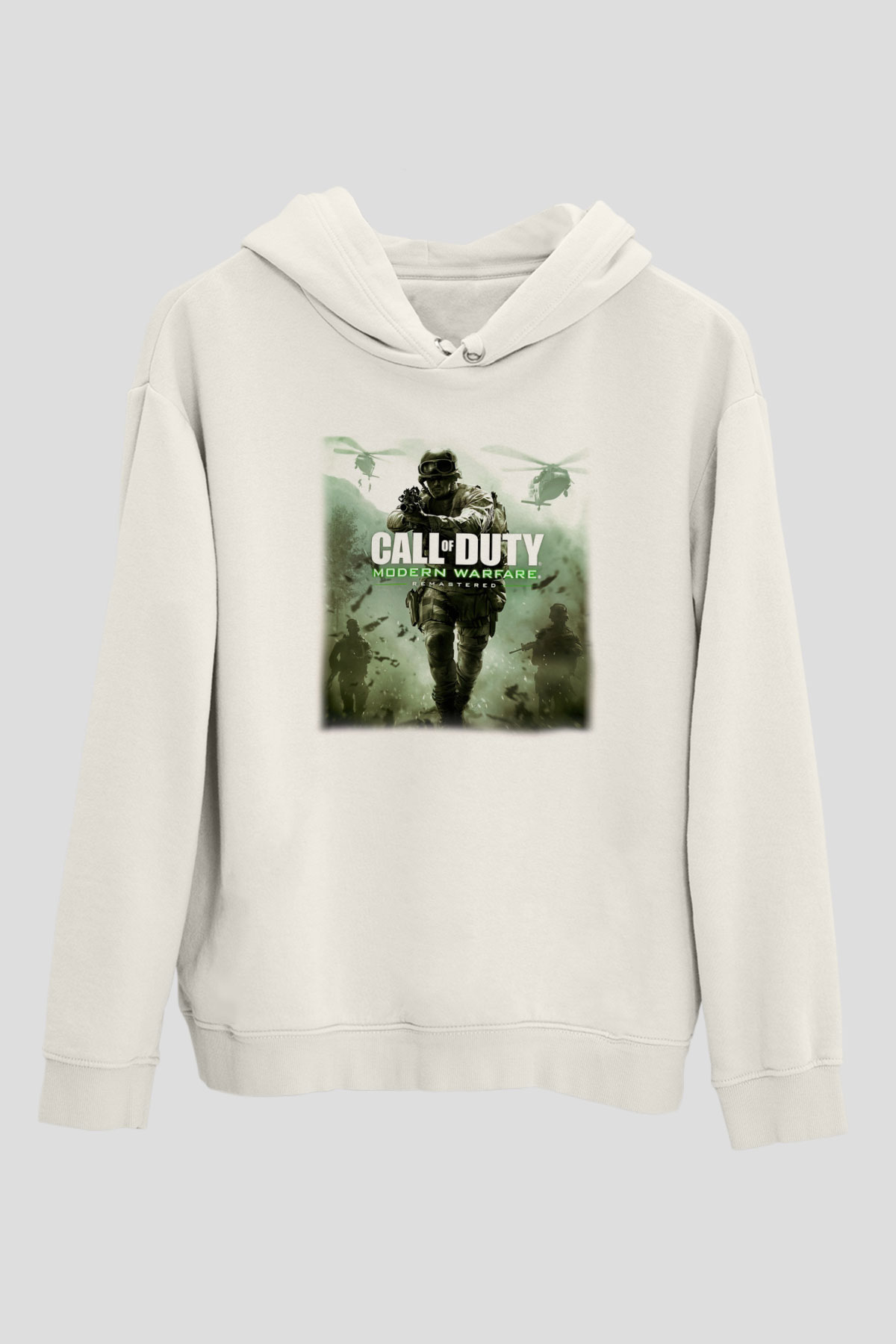 Call of Duty Beyaz Unisex Kapşonlu Sweatshirt