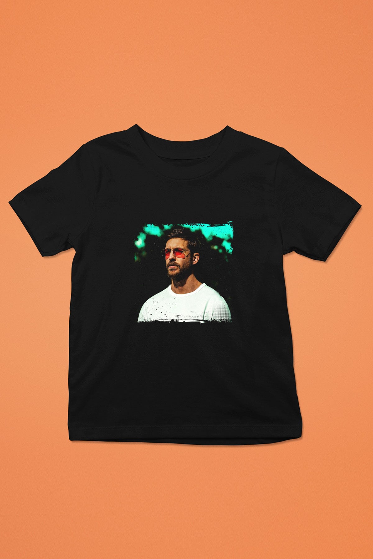 Calvin Harris Baskılı Unisex Siyah Çocuk Tişört