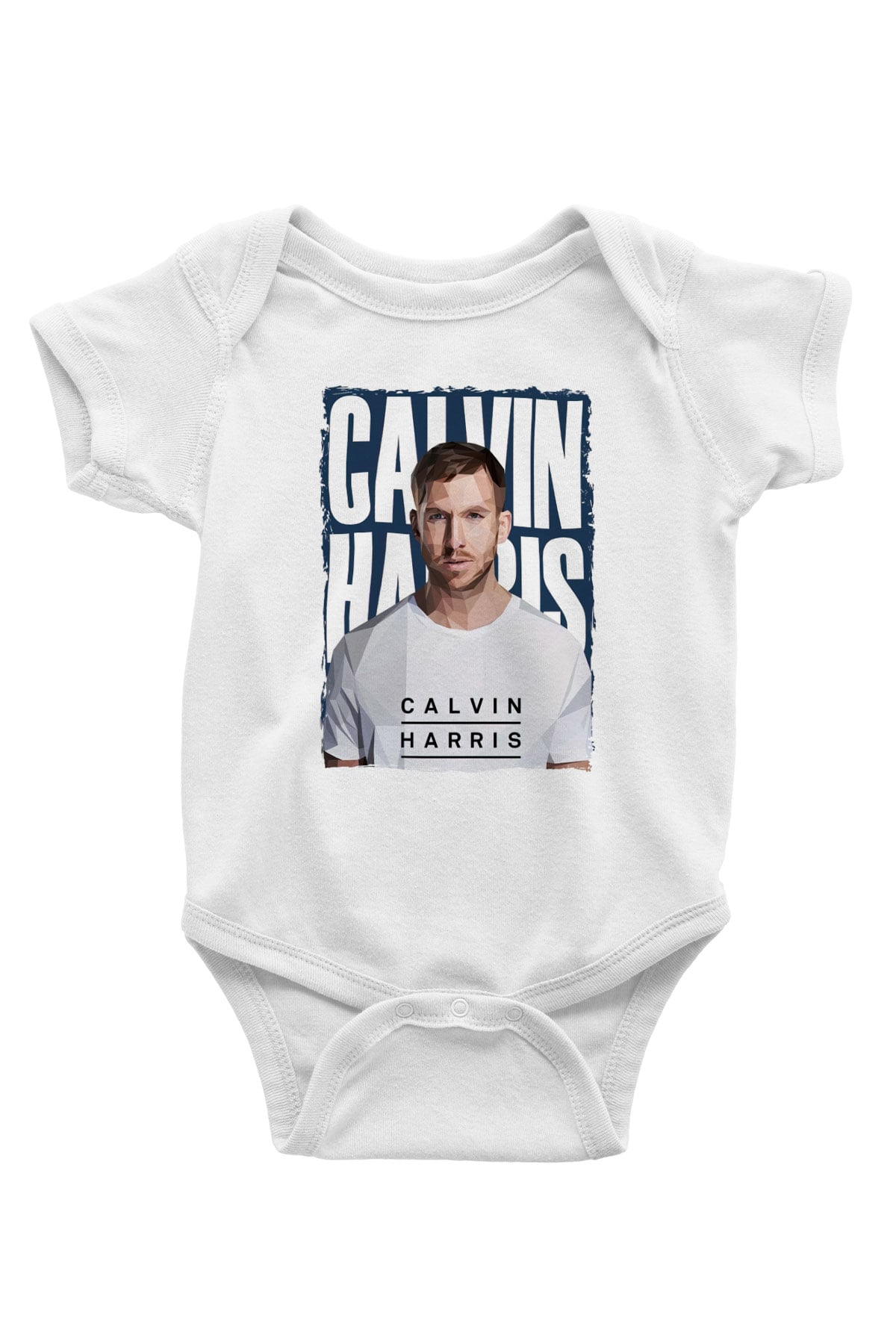 Calvin Harris Beyaz Bebek Body - Zıbın