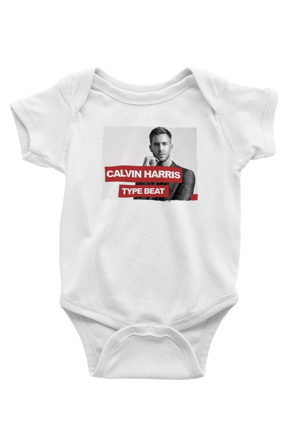 Calvin Harris Beyaz Bebek Body - Zıbın