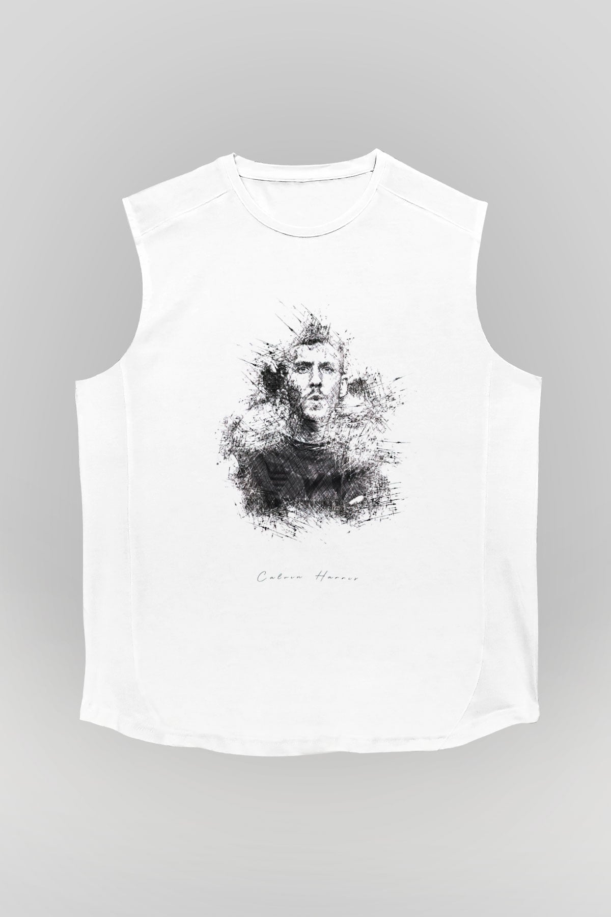 Calvin Harris Beyaz Unisex Kolsuz Tişört