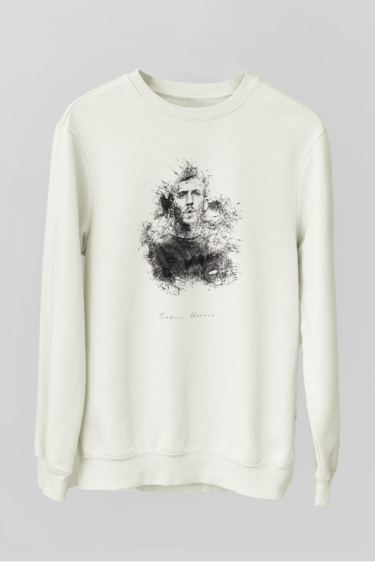 Calvin Harris Beyaz Unisex Sweatshirt