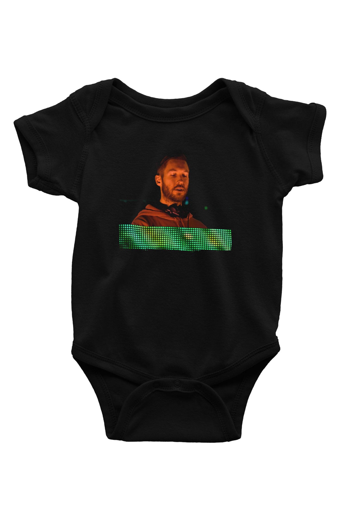 Calvin Harris Siyah Bebek Body - Zıbın
