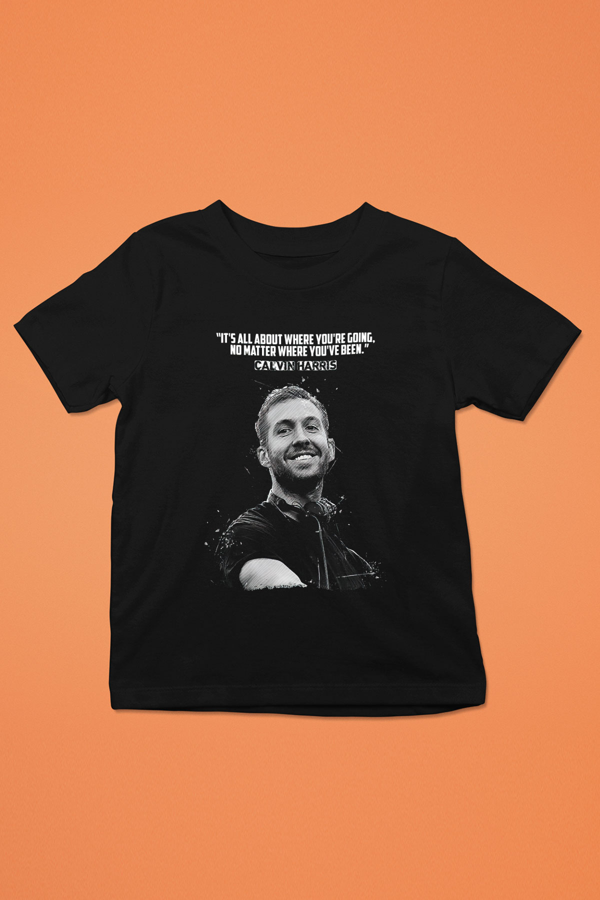 Calvin Harris Siyah Unisex Çocuk Tişört