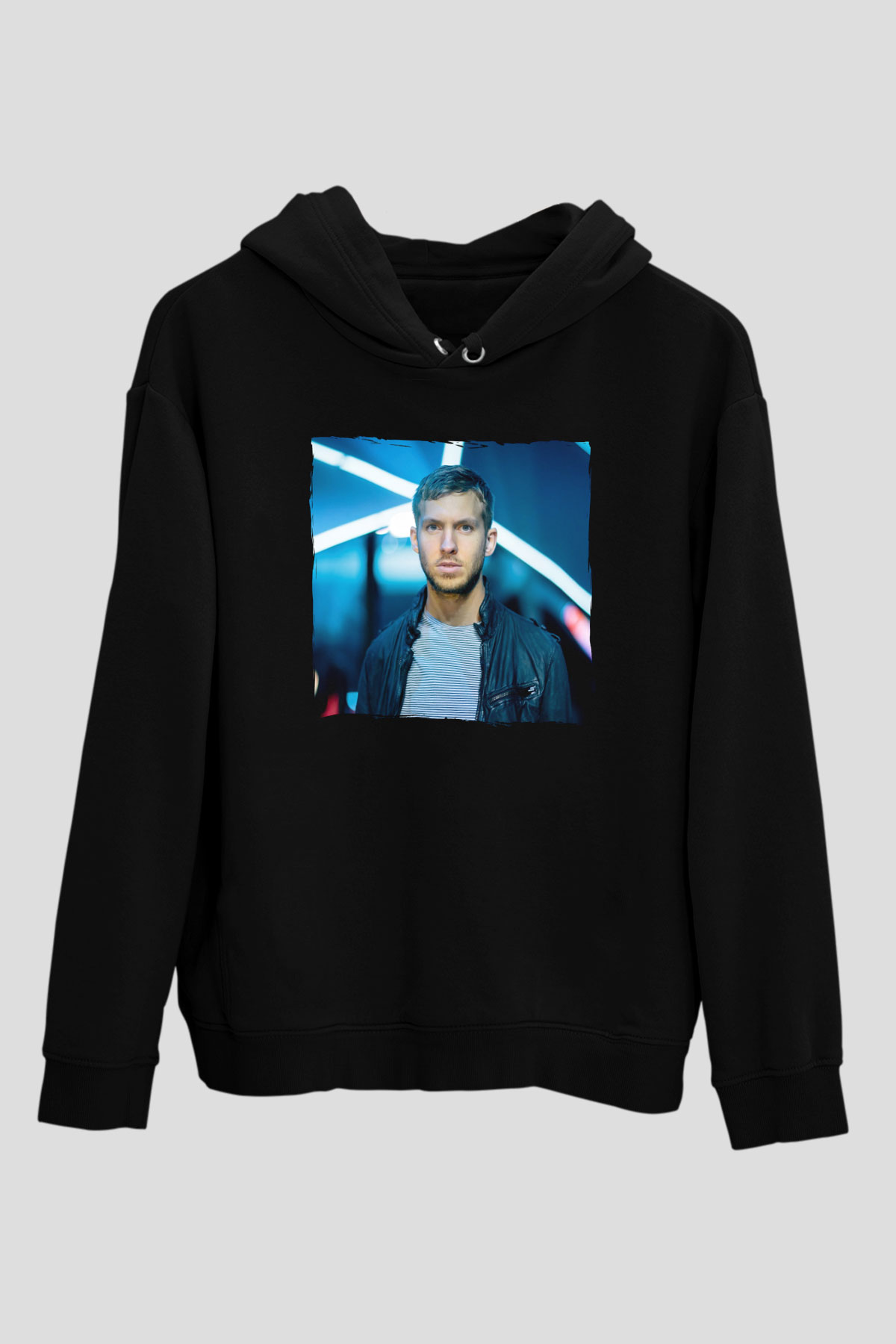 Calvin Harris Siyah Unisex Kapüşonlu Sweatshirt