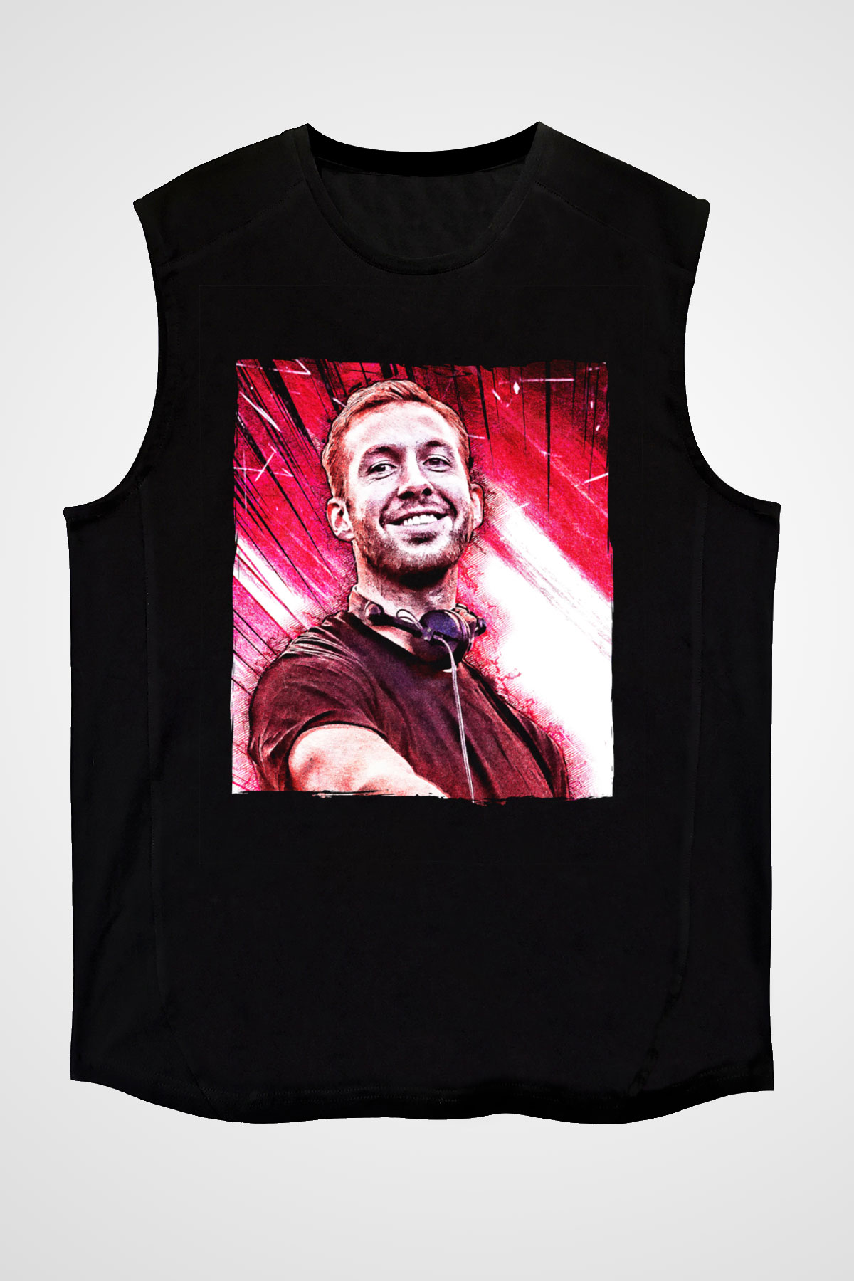 Calvin Harris Siyah Unisex Kolsuz Tişört