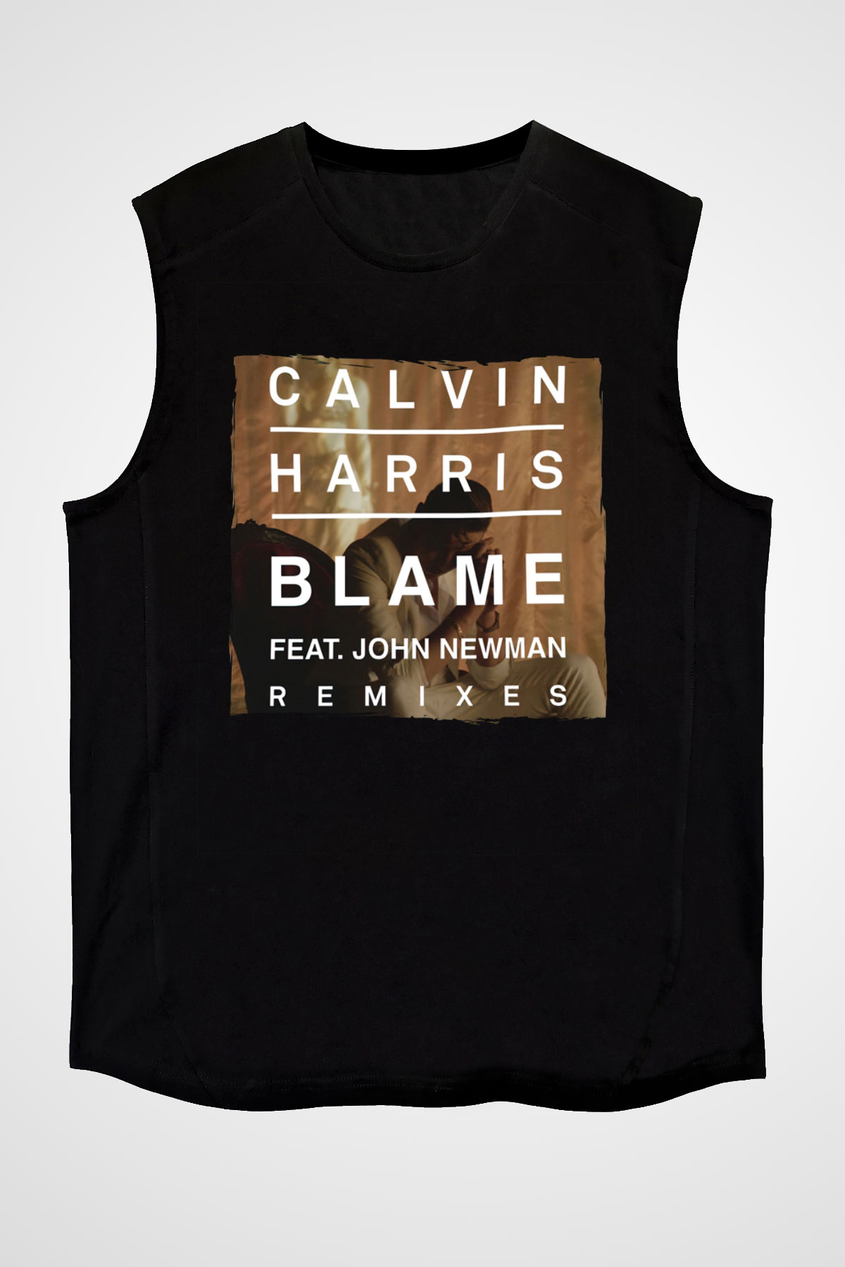 Calvin Harris Siyah Unisex Kolsuz Tişört