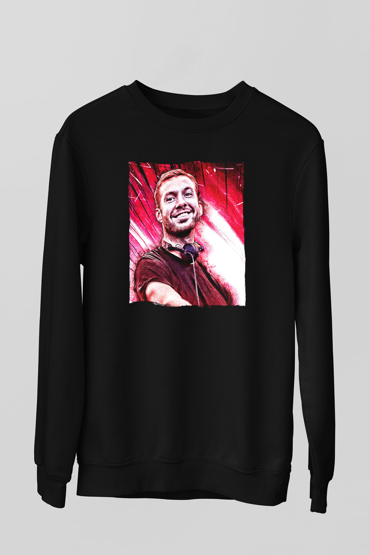 Calvin Harris Siyah Unisex Sweatshirt