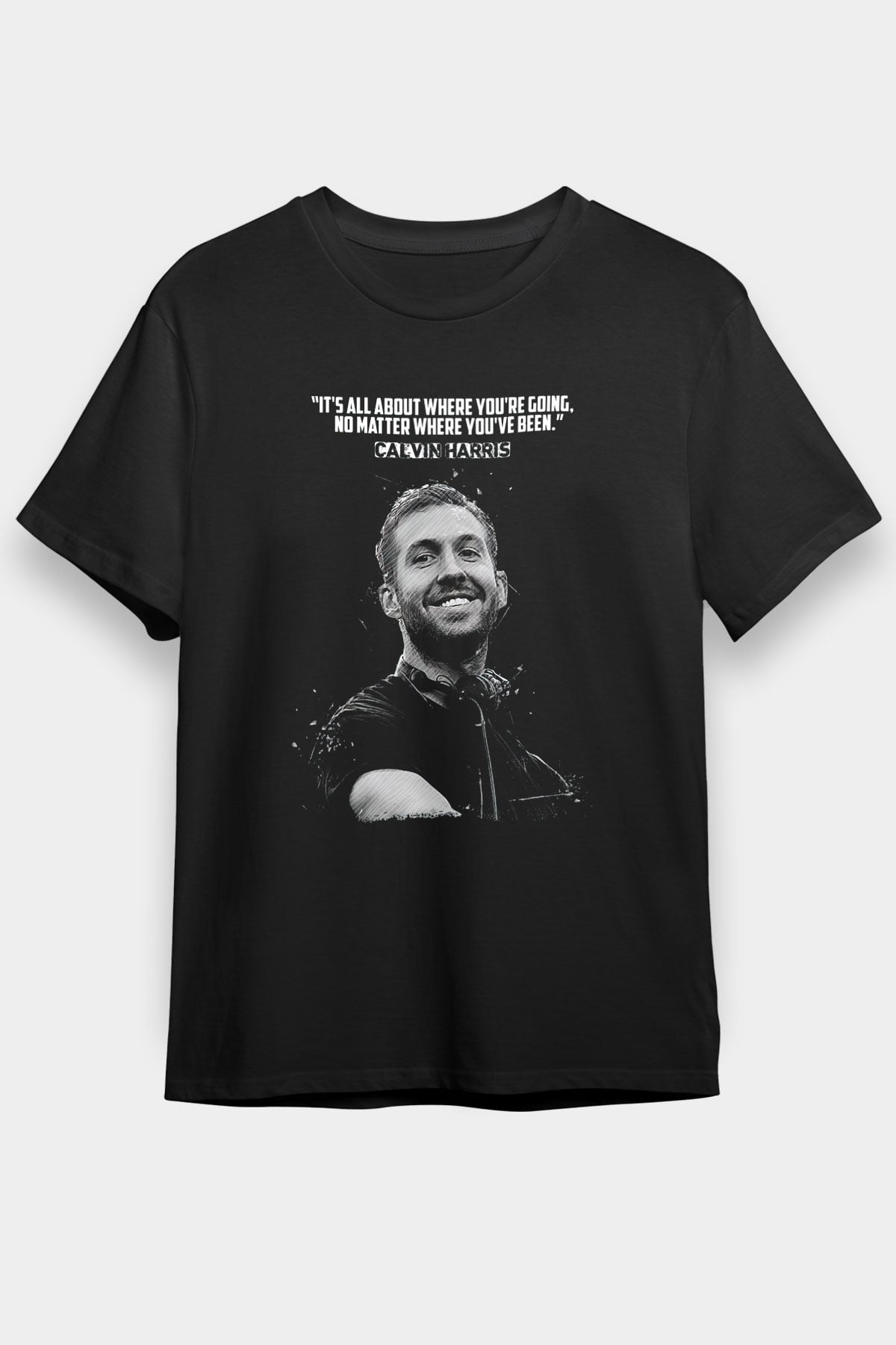 Calvin Harris Siyah Unisex Tişört T-Shirt - TişörtFabrikası