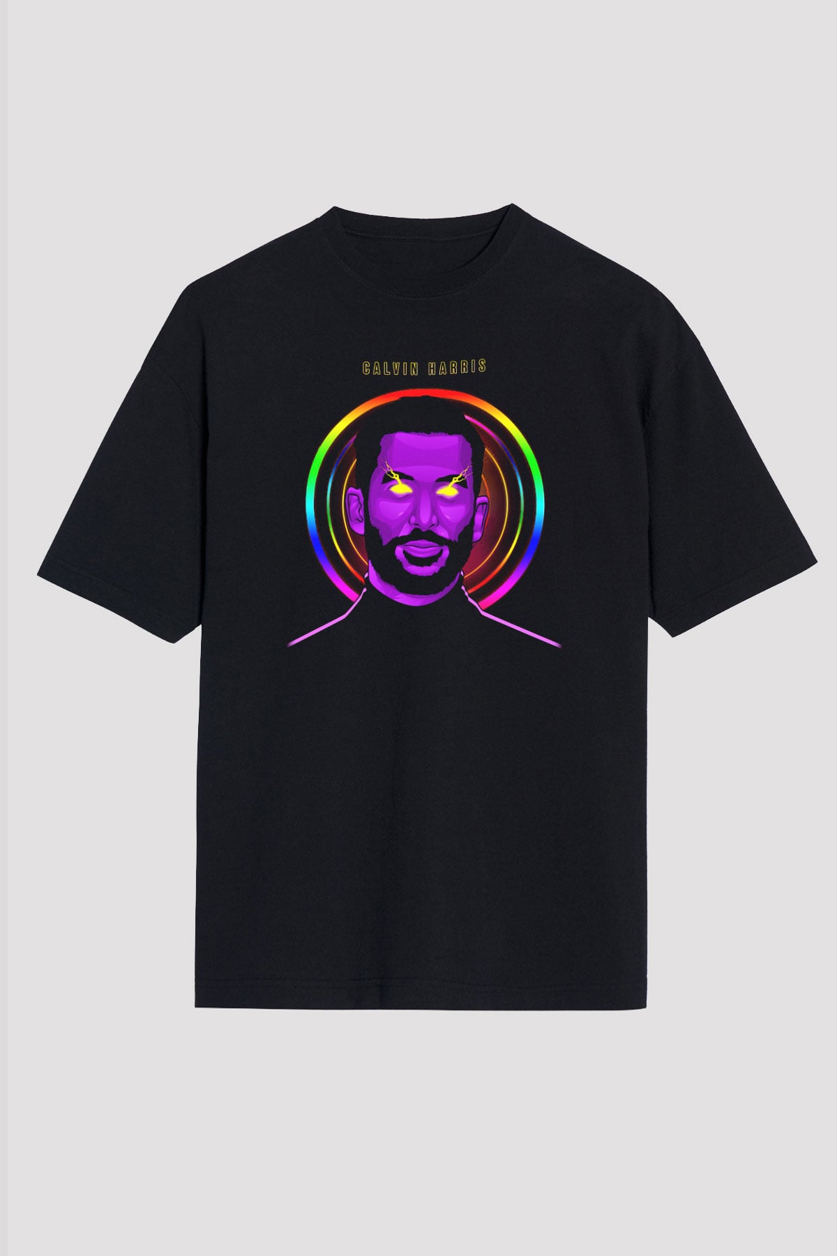 Calvin Harris Siyah Unisex Tişört T-Shirt - TişörtFabrikası