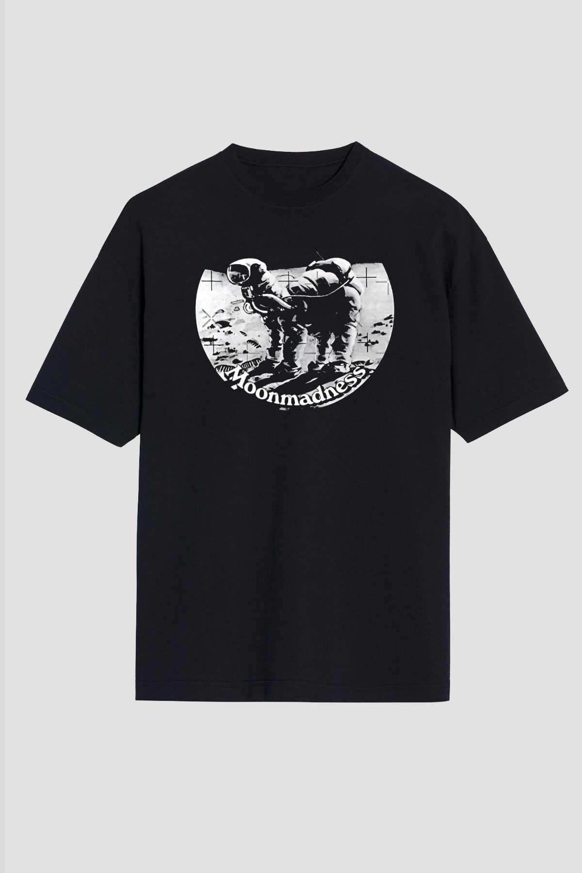 Camel Baskılı Unisex Siyah Oversize Tişört - Tshirt