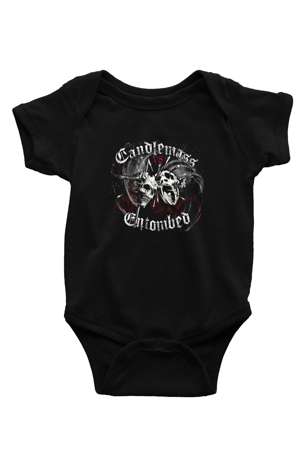 Candlemass Baskılı Unisex Siyah Bebek Body - Zıbın