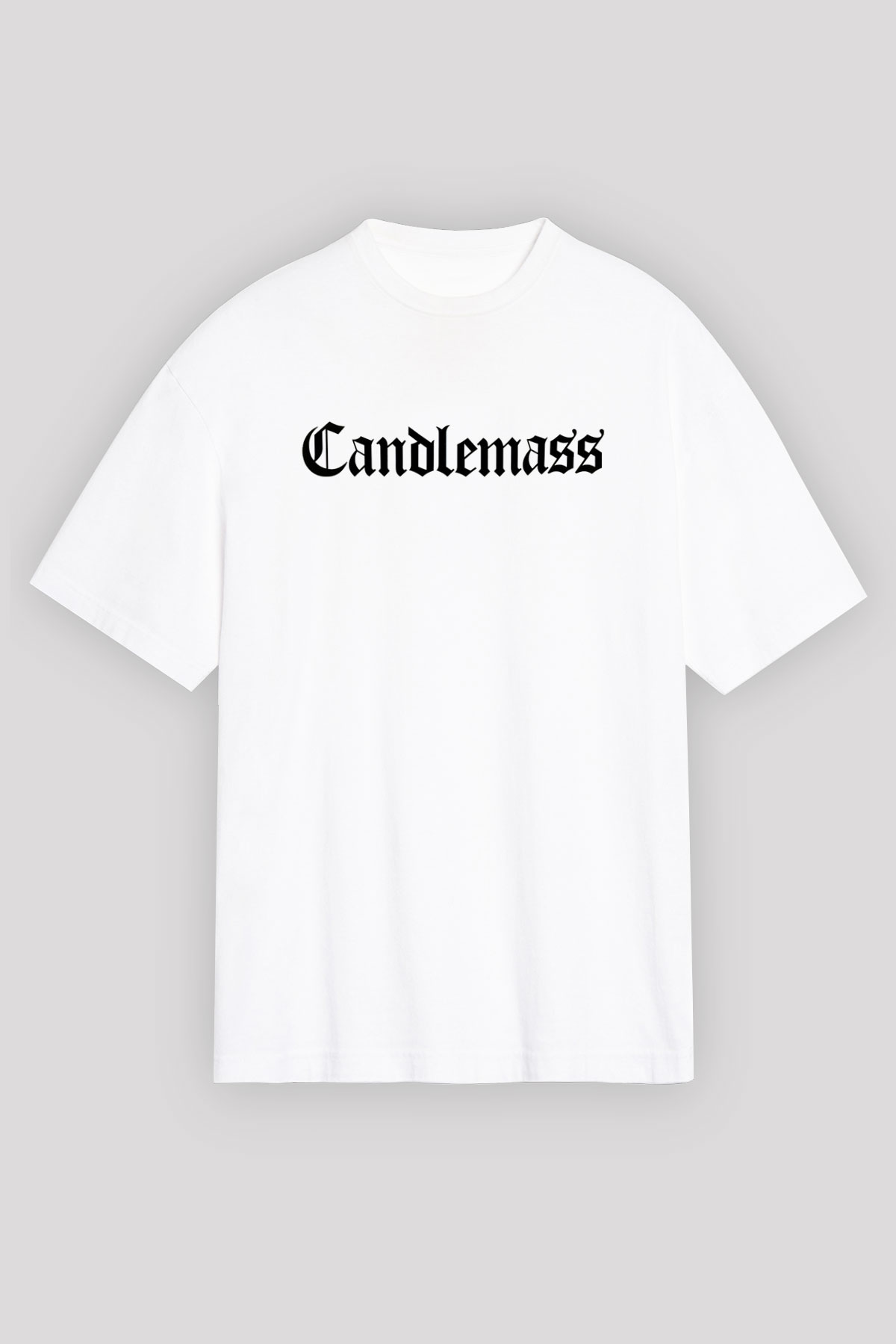 Candlemass Beyaz Unisex Tişört T-Shirt - TişörtFabrikası