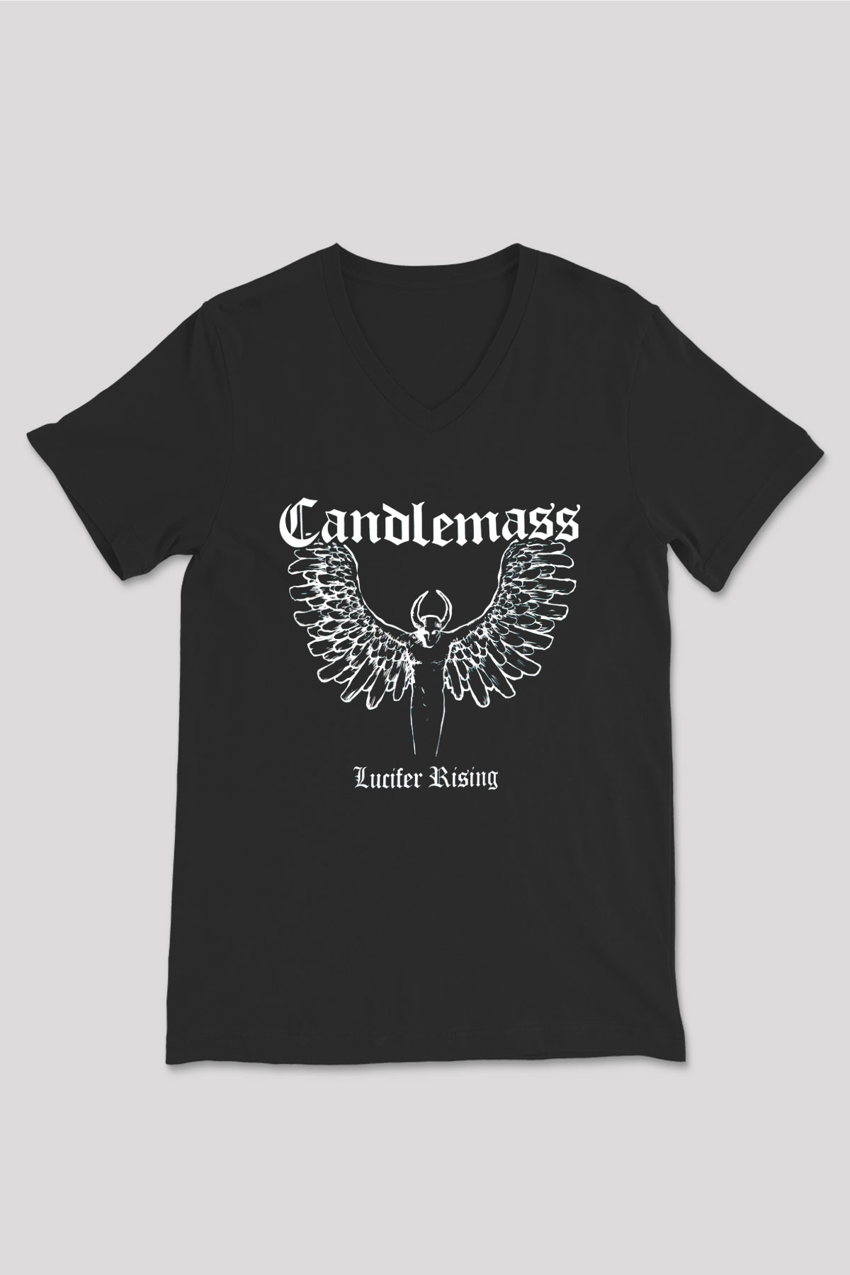 Candlemass Siyah Unisex V Yaka Tişört
