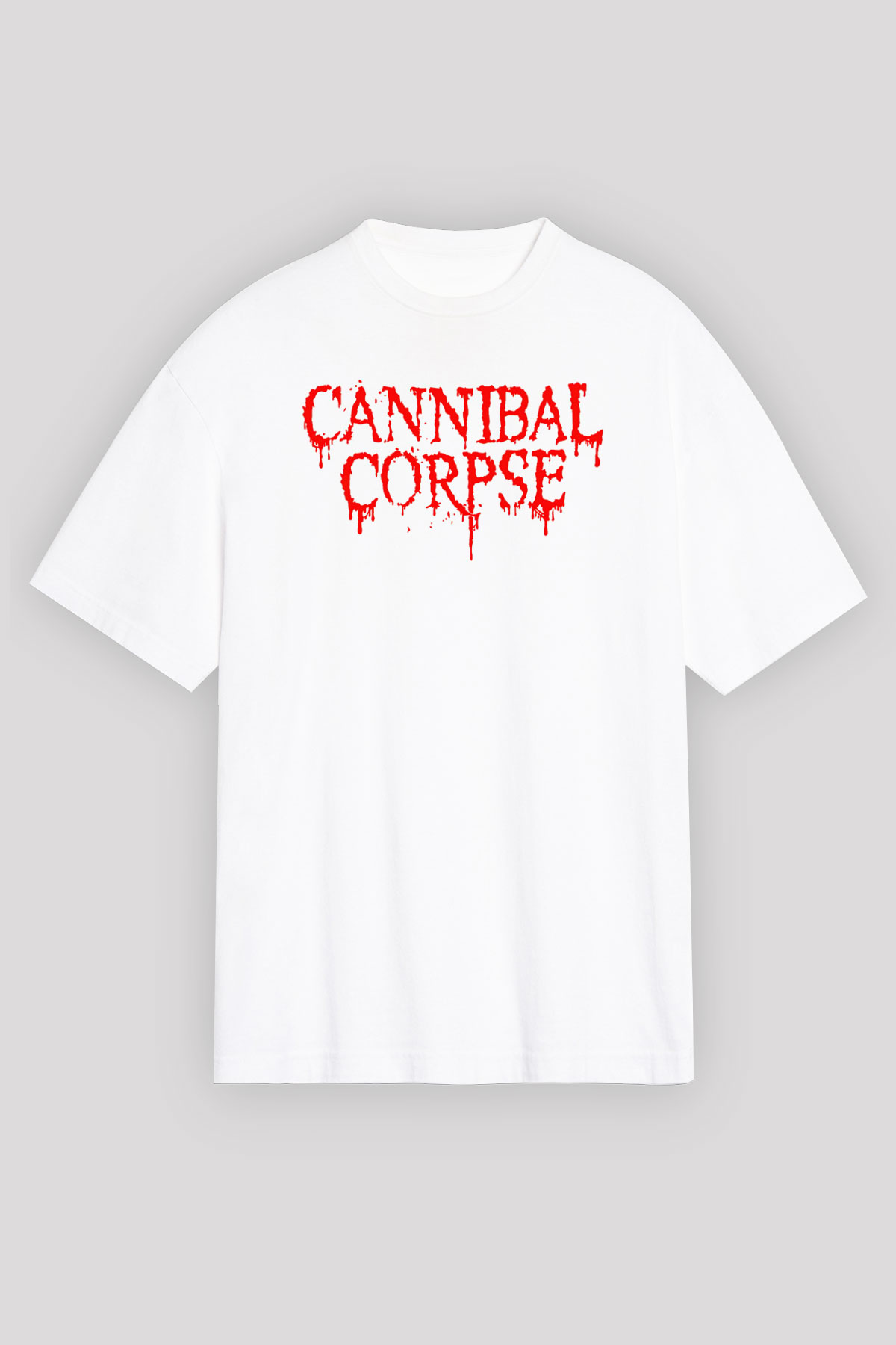 Cannibal Corpse Beyaz Unisex Oversize Tişört T-Shirt