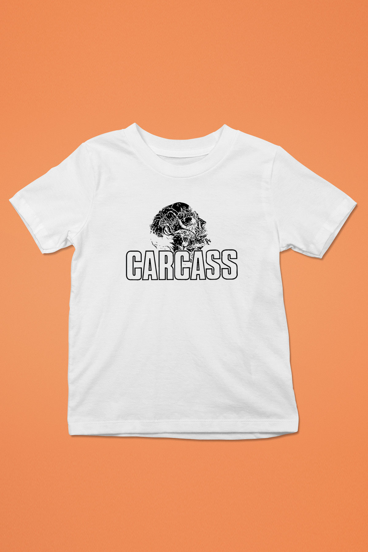 Carcass Baskılı Beyaz Unisex Çocuk Tişört