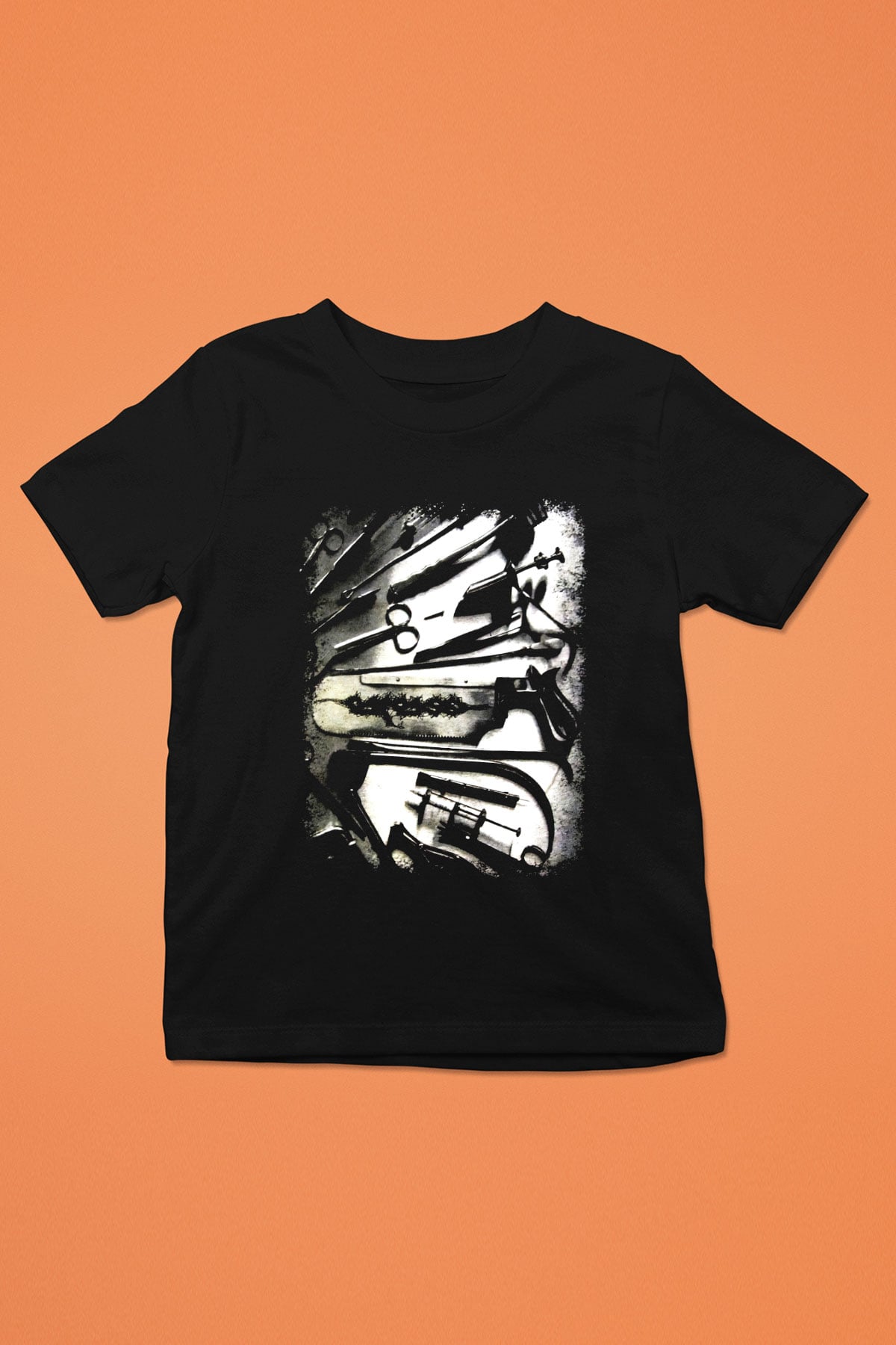 Carcass Baskılı Siyah Unisex Çocuk Tişört
