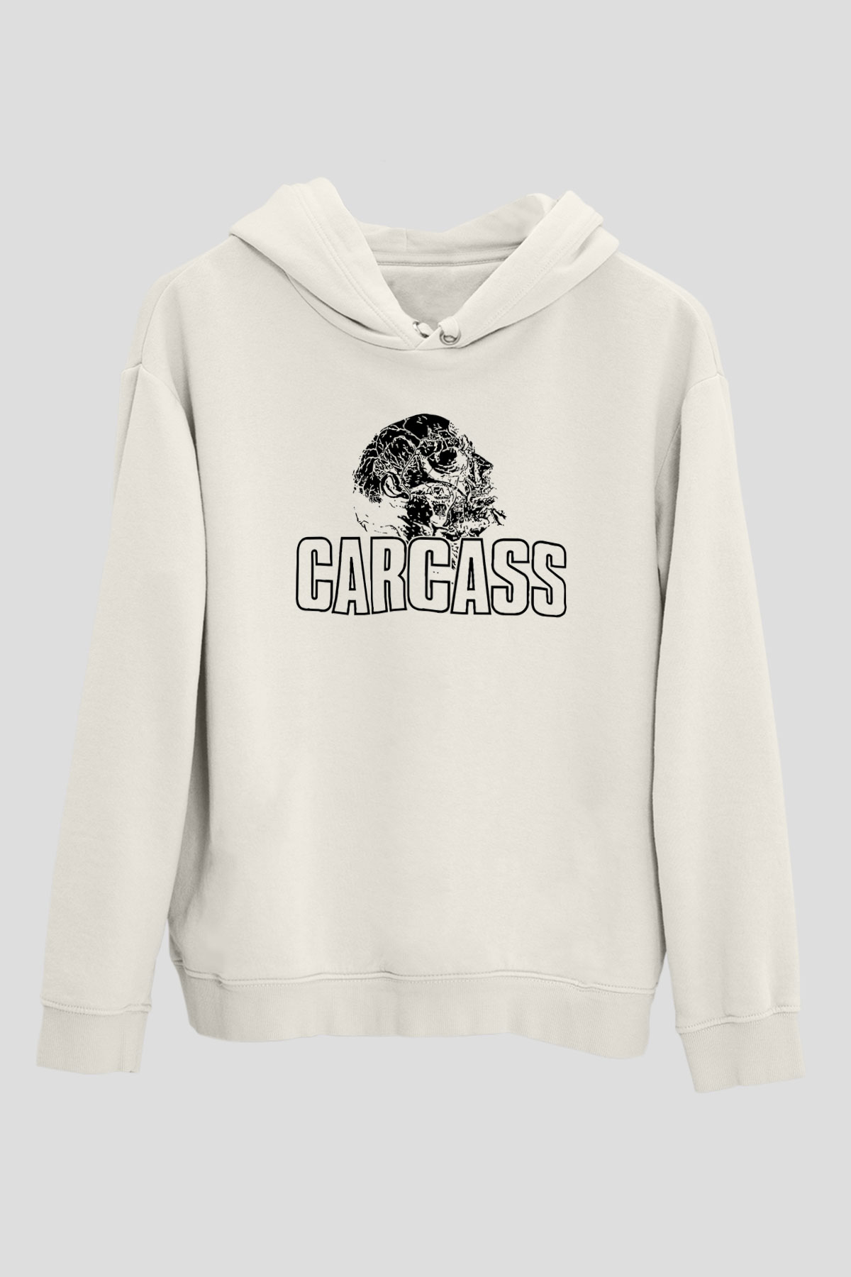 Carcass Beyaz Unisex Kapşonlu Sweatshirt