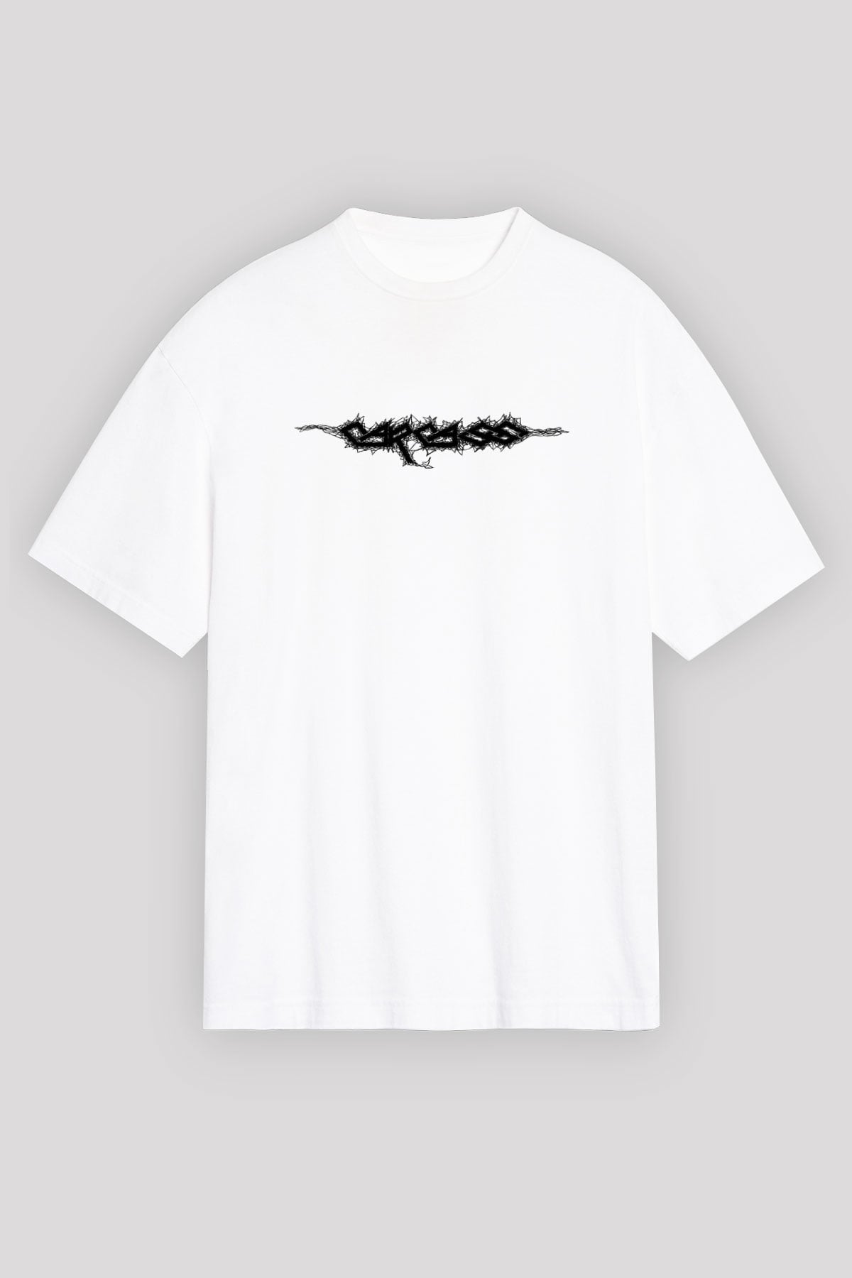 Carcass Beyaz Unisex Oversize Tişört T-Shirt