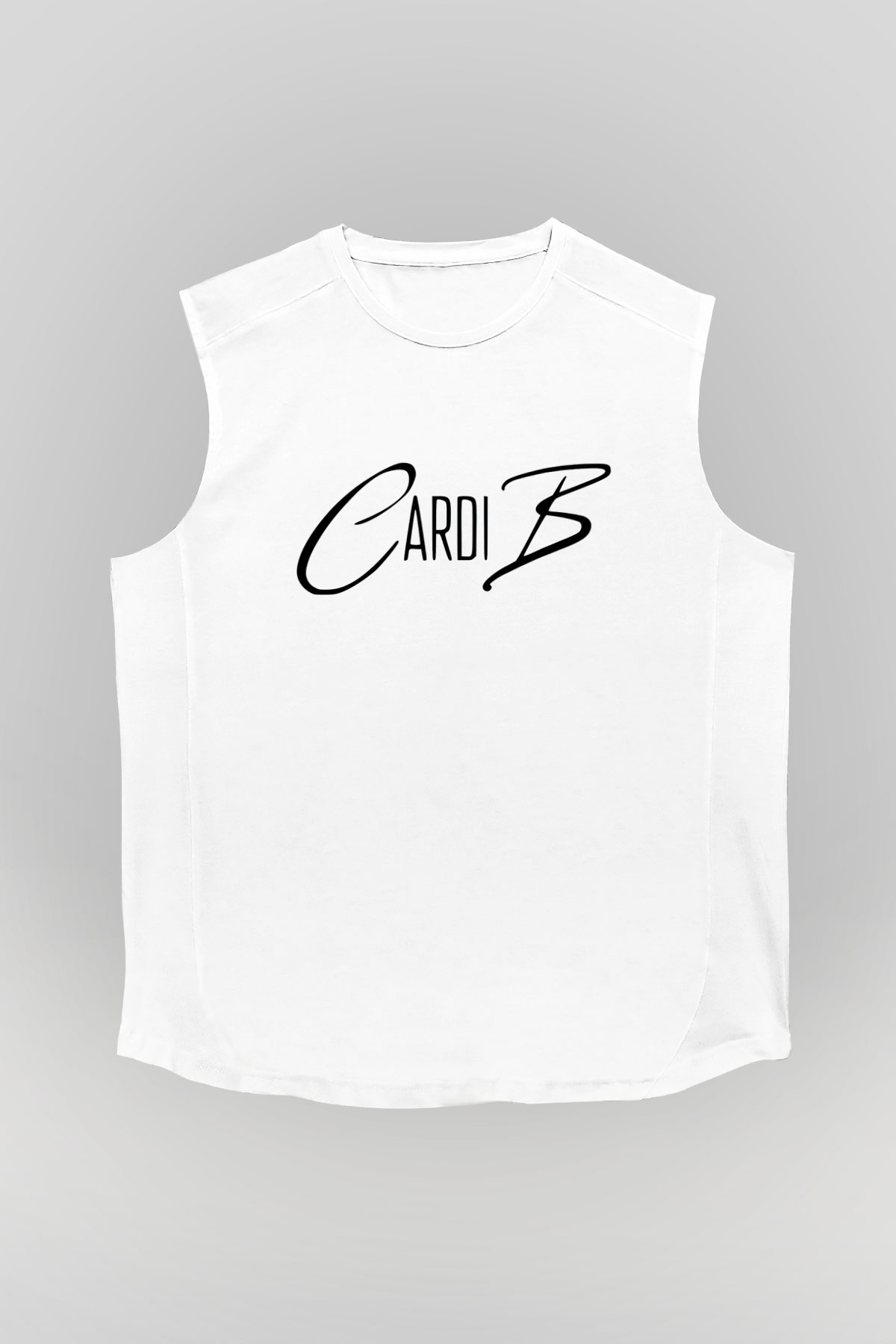 Cardi B Beyaz Unisex Kolsuz Tişört