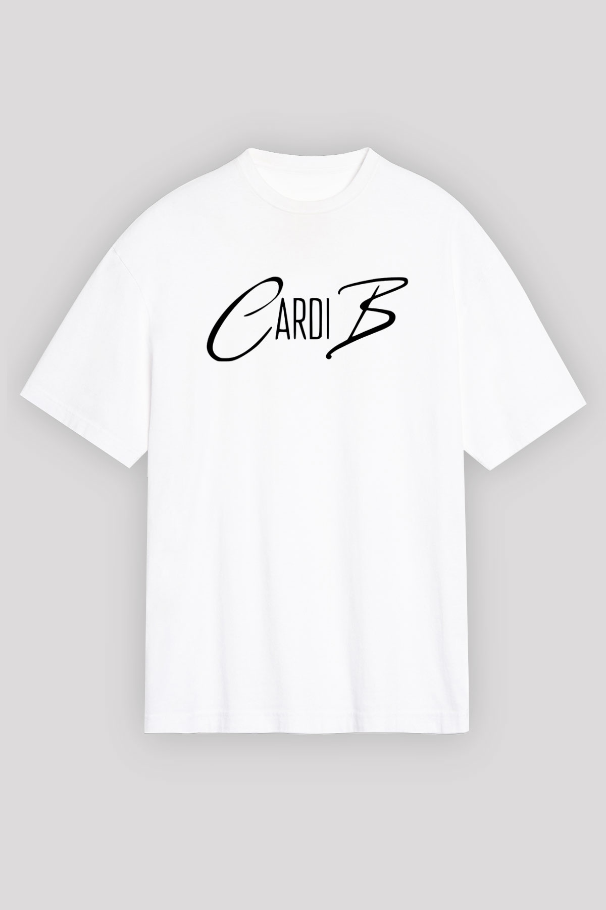 Cardi B Beyaz Unisex Oversize Tişört T-Shirt