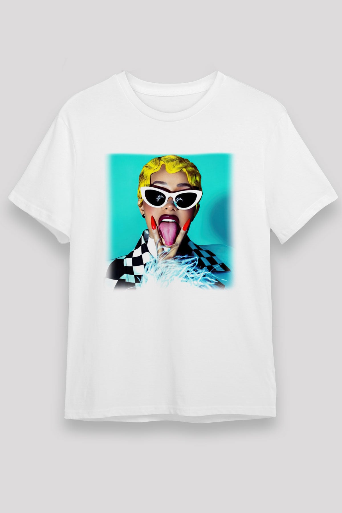 Cardi B Beyaz Unisex Tişört T-Shirt - TişörtFabrikası