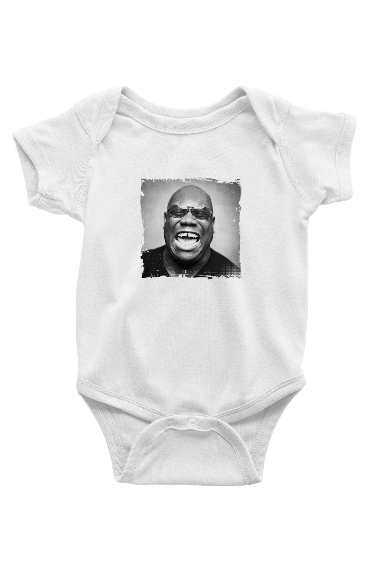 Carl Cox Baskılı Beyaz Bebek Body - Zıbın