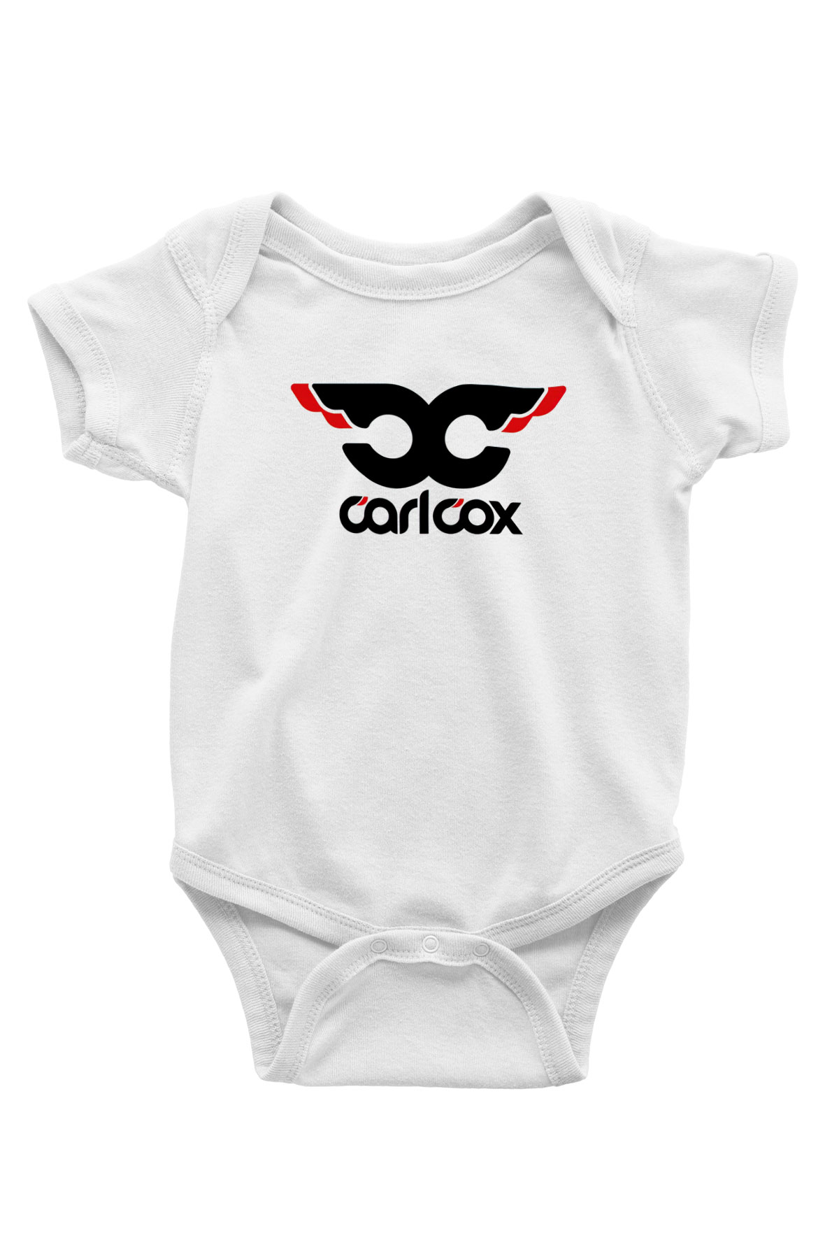 Carl Cox Baskılı Beyaz Unisex Bebek Body - Zıbın
