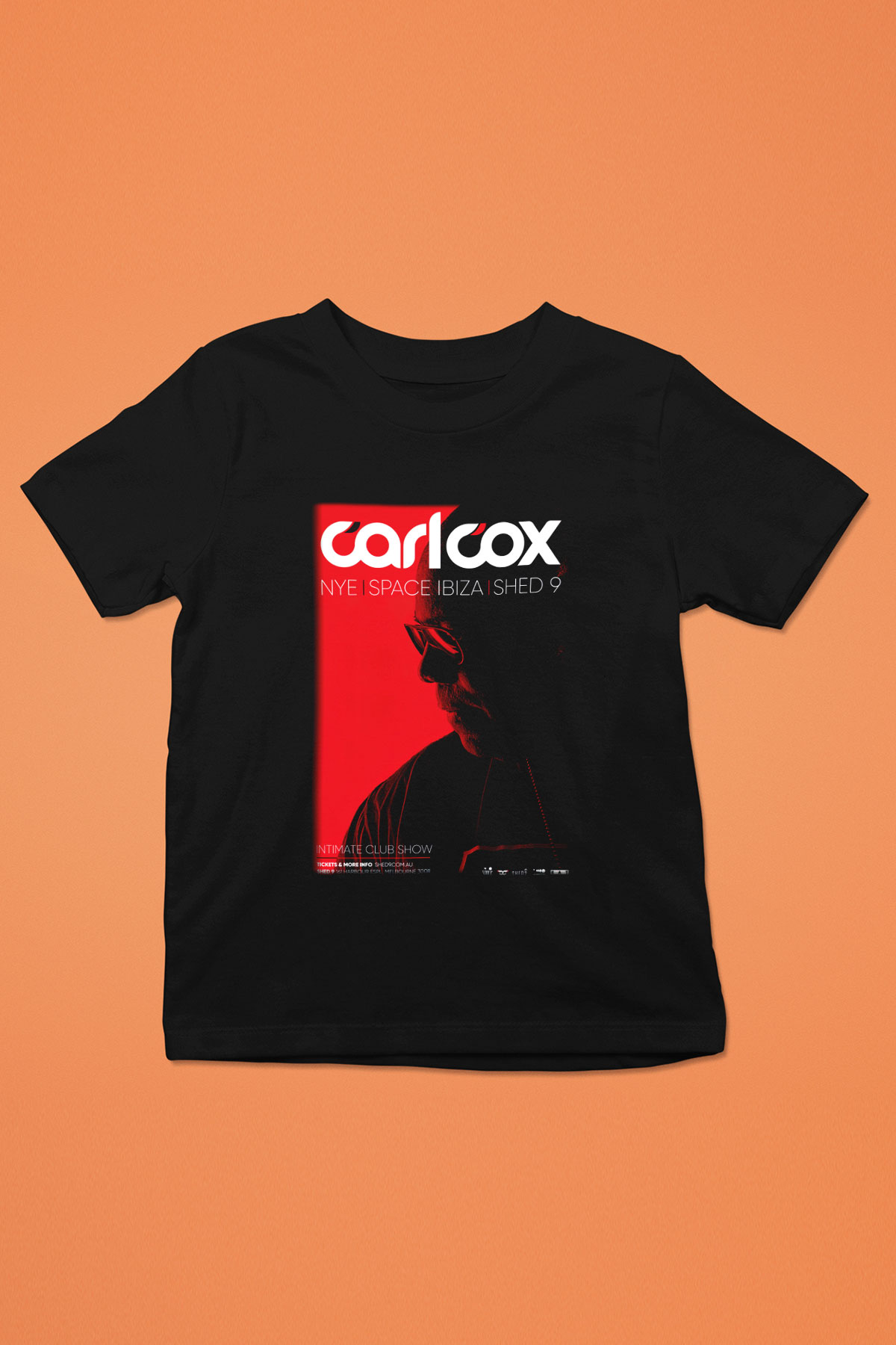 Carl Cox Baskılı Siyah Unisex Çocuk Tişört