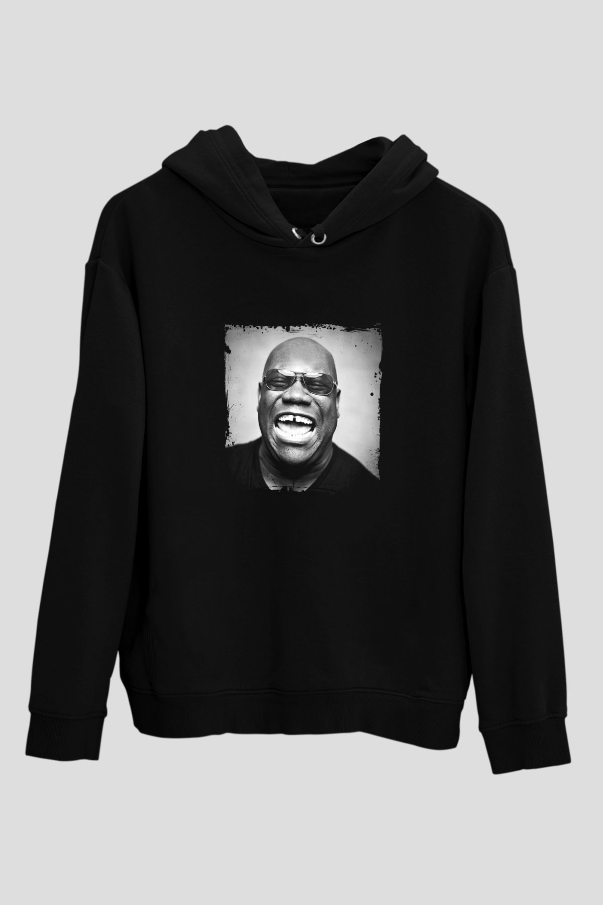 Carl Cox Baskılı Unisex Siyah Hoodie