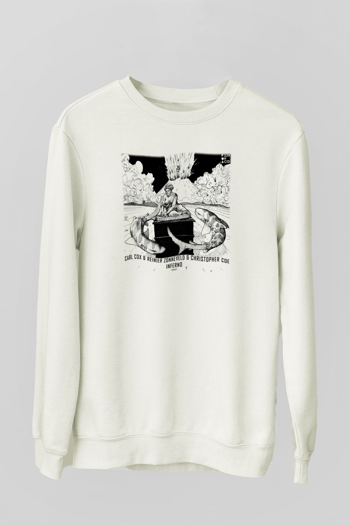 Carl Cox Beyaz Unisex Sweatshirt