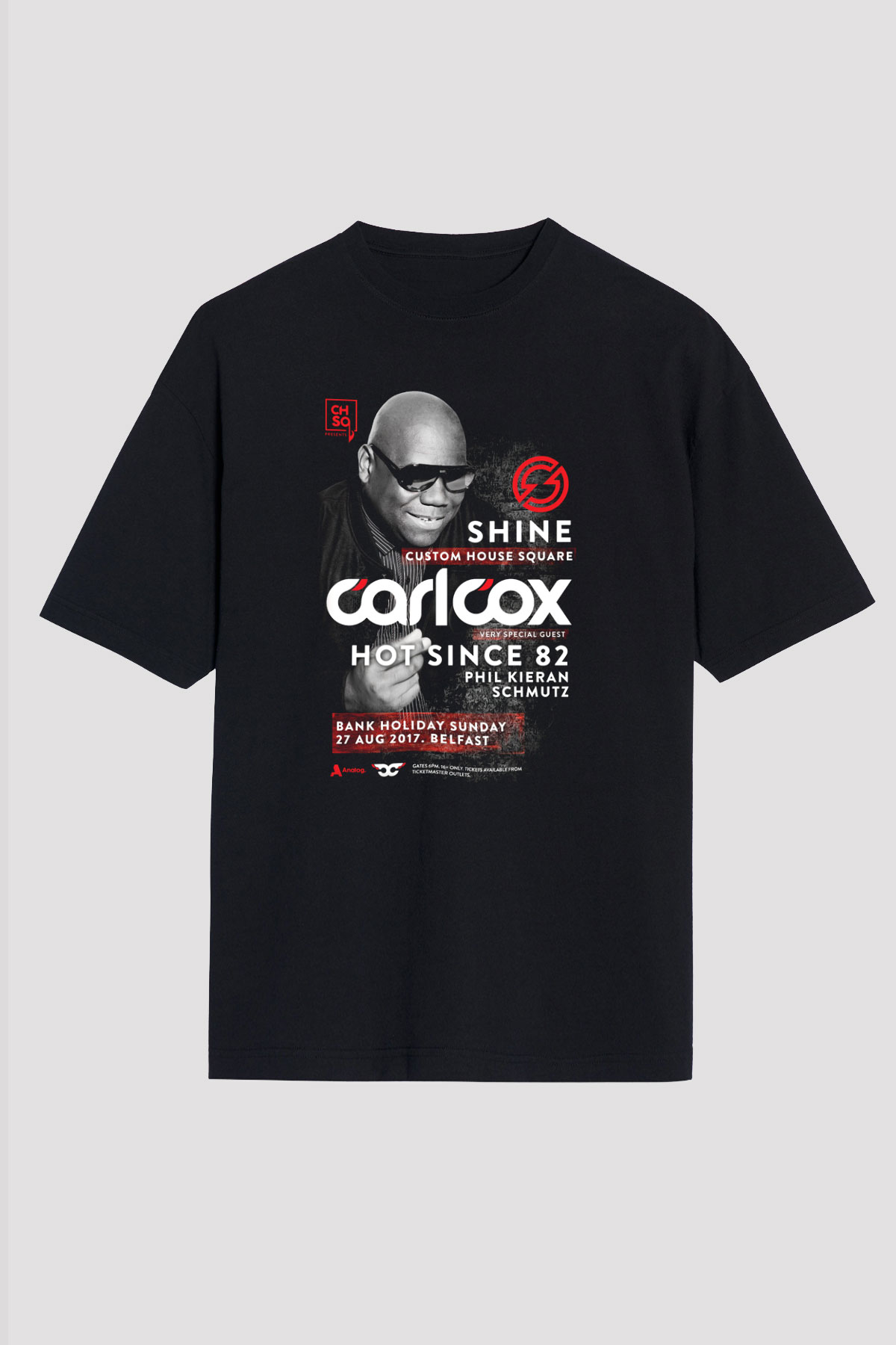 Carl Cox Siyah Unisex Tişört T-Shirt - TişörtFabrikası