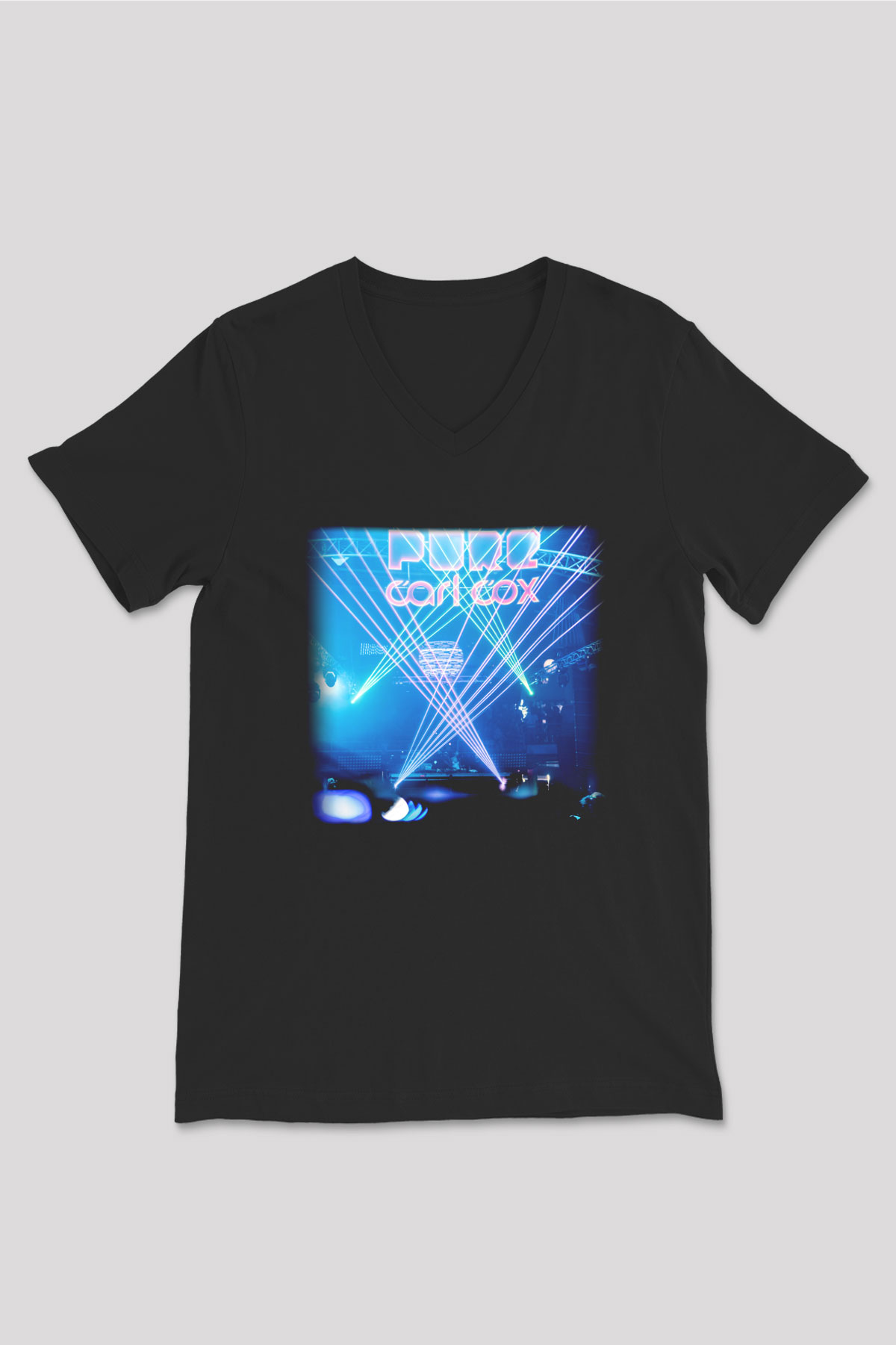 Carl Cox Siyah Unisex V Yaka Tişört T-Shirt