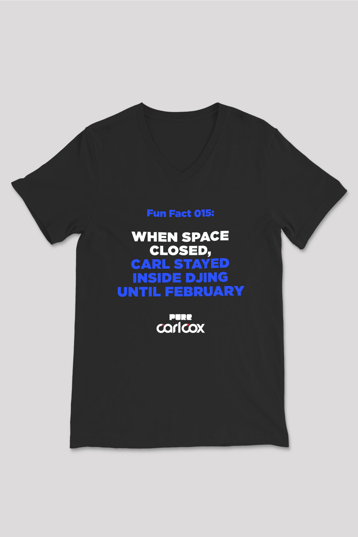 Carl Cox Siyah Unisex V Yaka Tişört T-Shirt