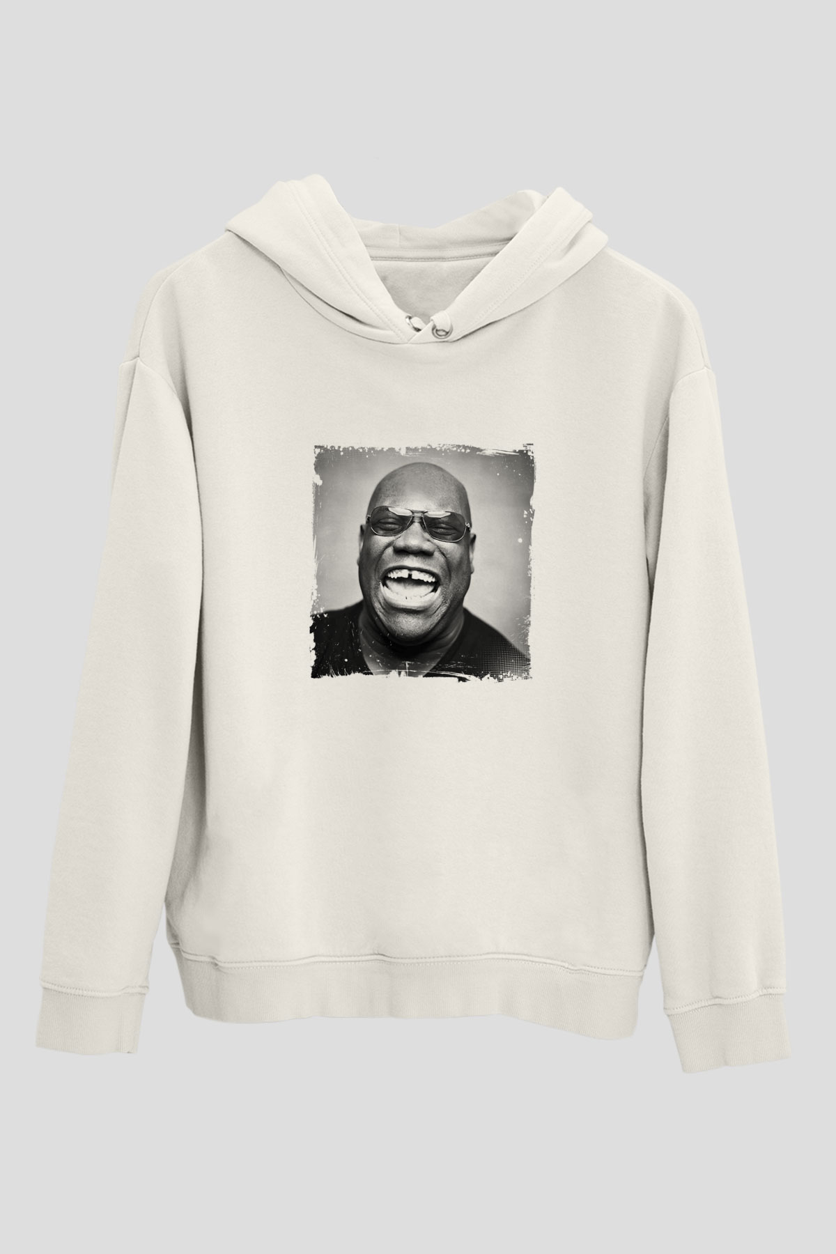 Carl CoxBaskılı Beyaz Hoodie