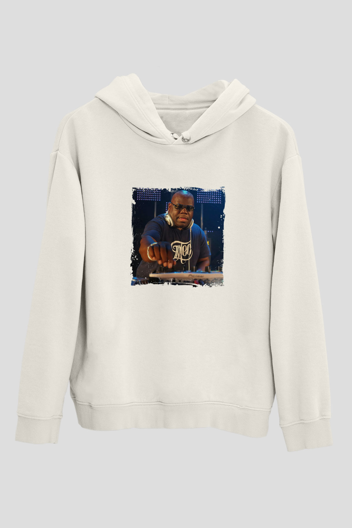 Carl CoxBaskılı Beyaz Hoodie