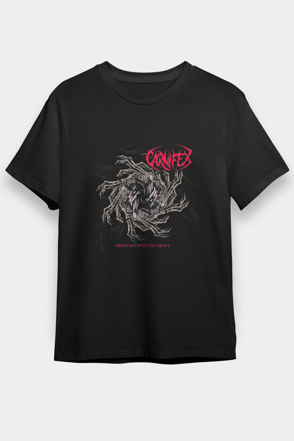 Carnifex Baskılı Unisex Siyah Tişört