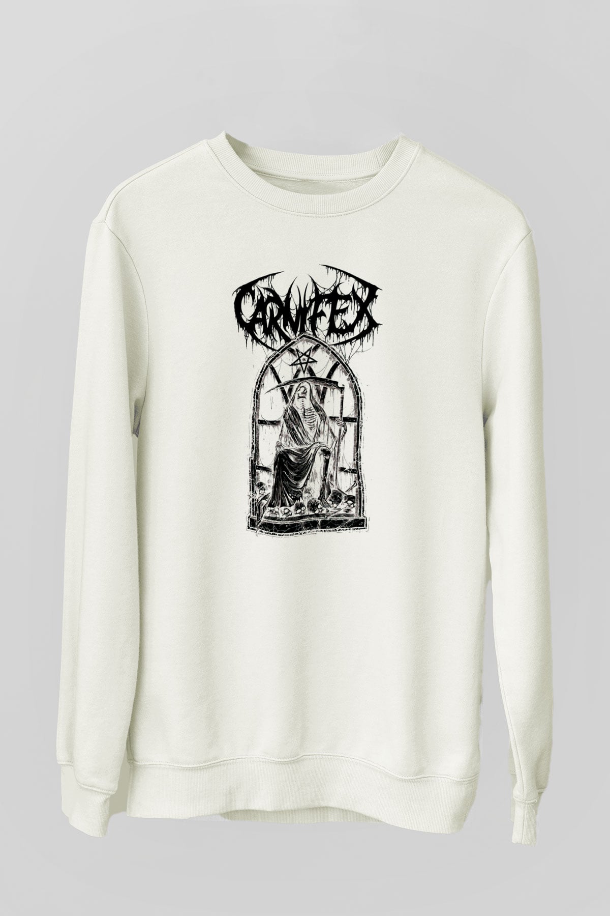 Carnifex Beyaz Unisex Sweatshirt