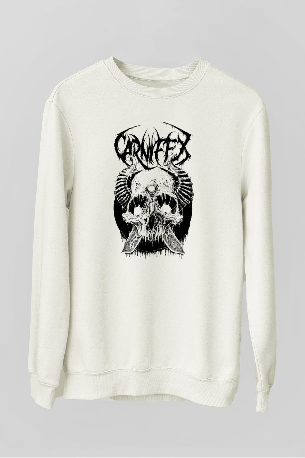 Carnifex Beyaz Unisex Sweatshirt