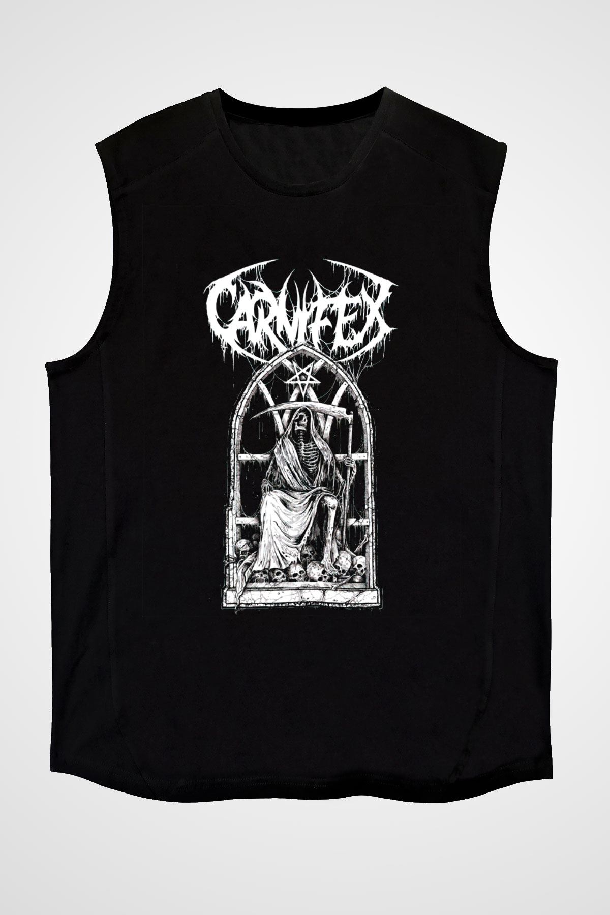 Carnifex Siyah Unisex Kolsuz Tişört