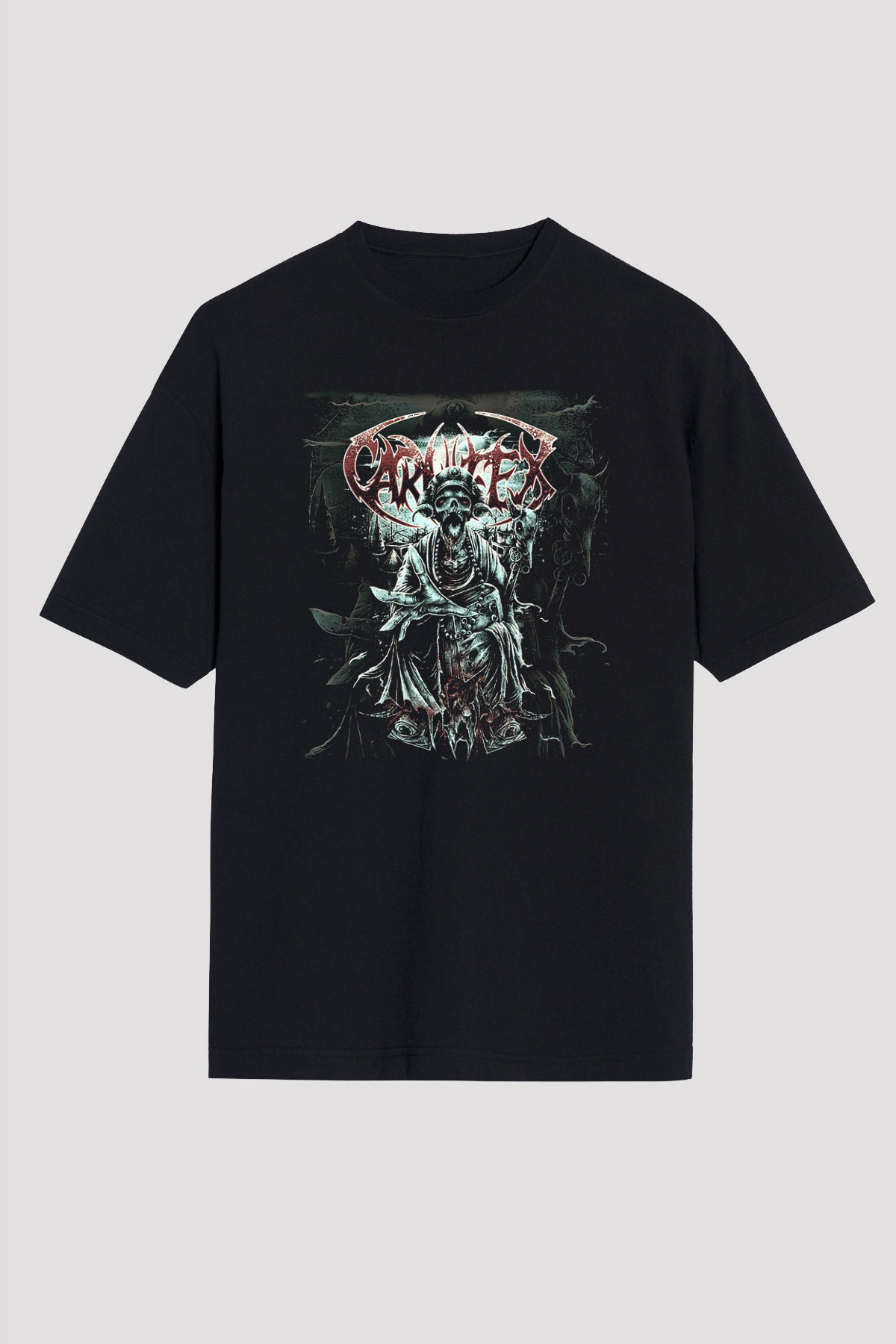 Carnifex Siyah Unisex Oversize Tişört T-Shirt
