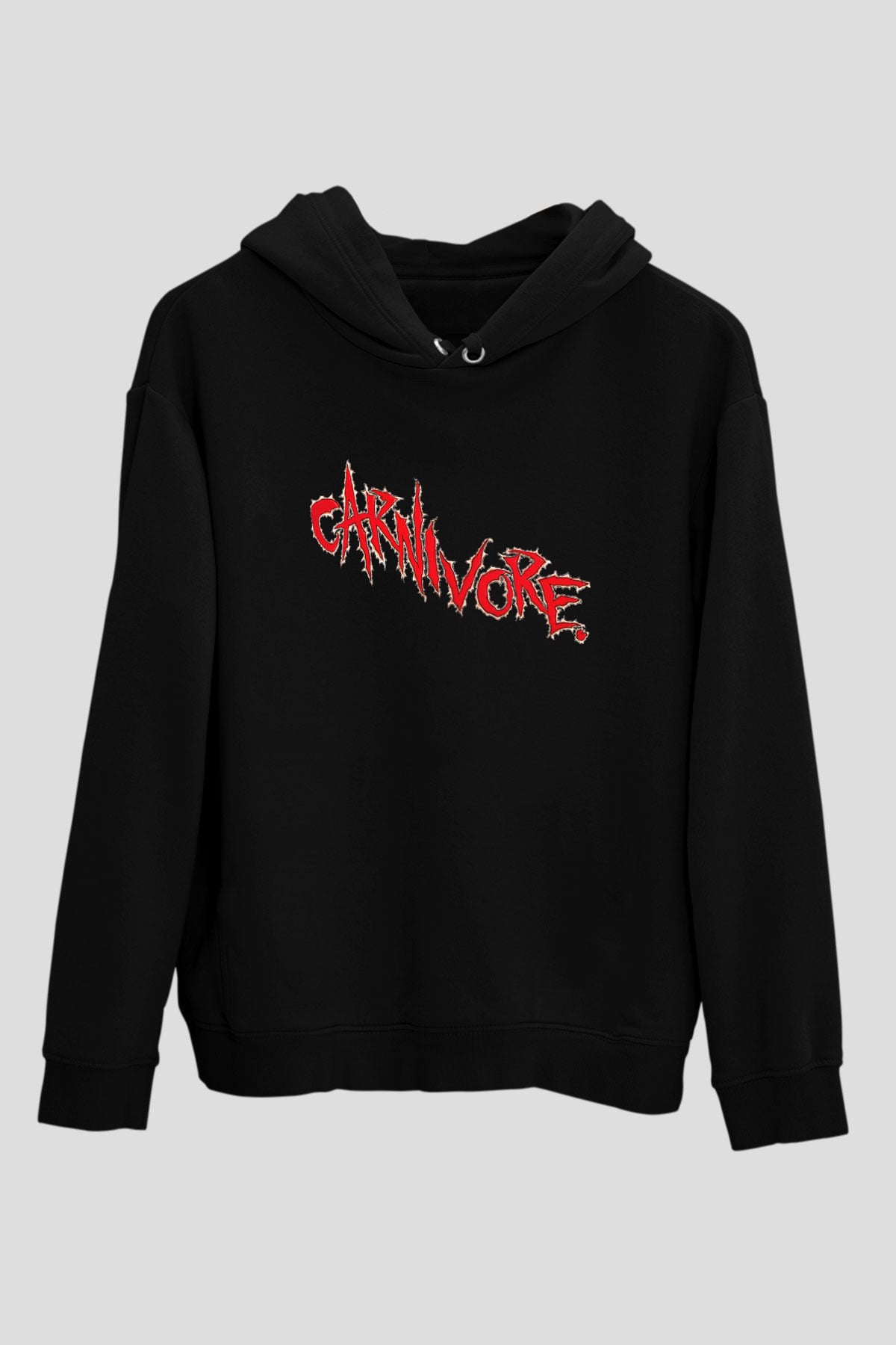 Carnivore Siyah Unisex Kapüşonlu Sweatshirt