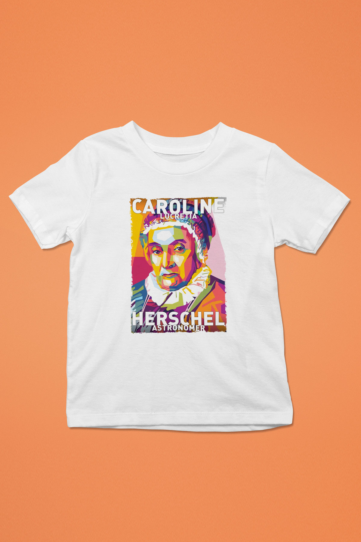 Caroline Lucretia Herschel Baskılı Unisex Beyaz Çocuk Tişörtü - Tshirt
