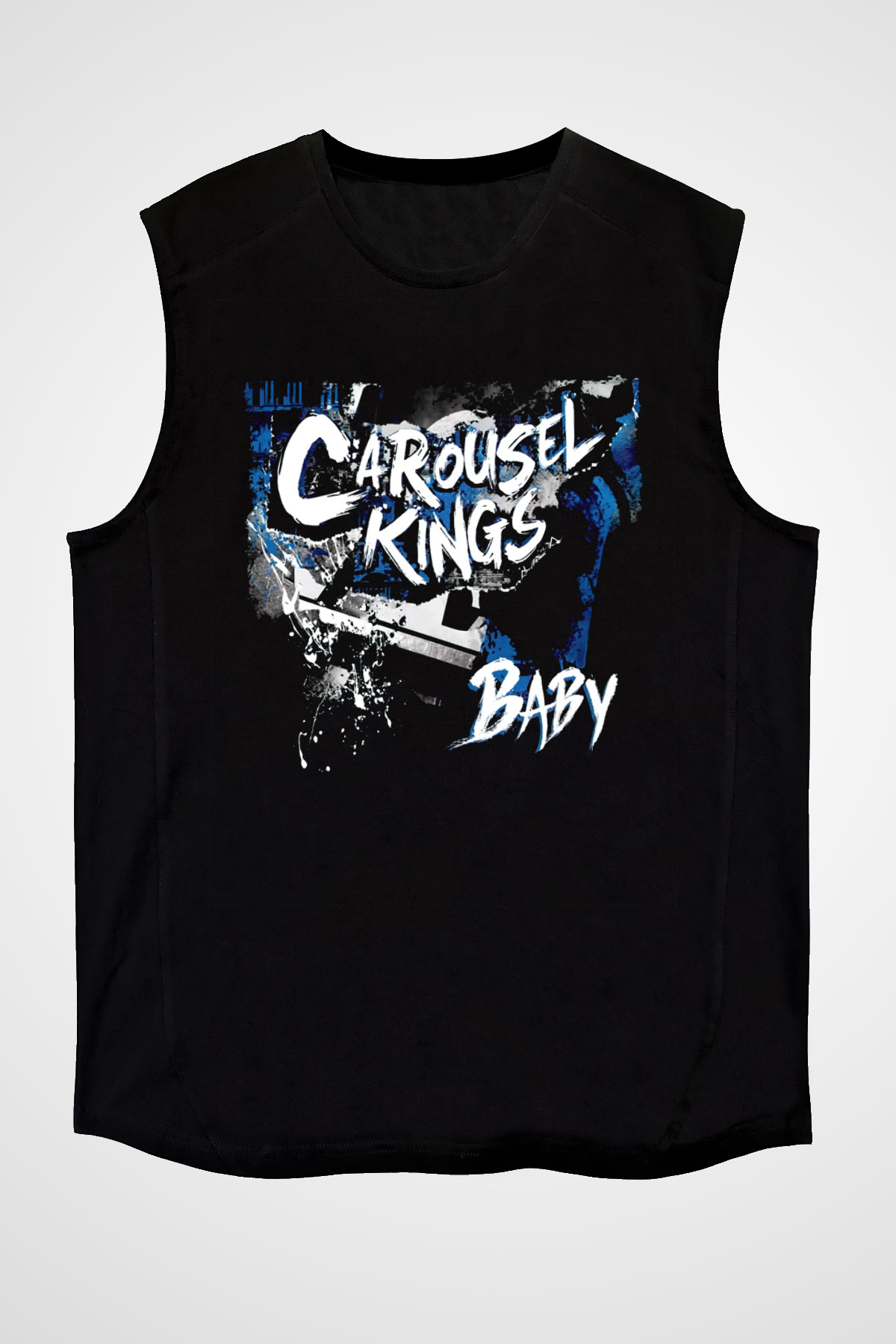 Carousel Kings Siyah Unisex Kolsuz Tişört