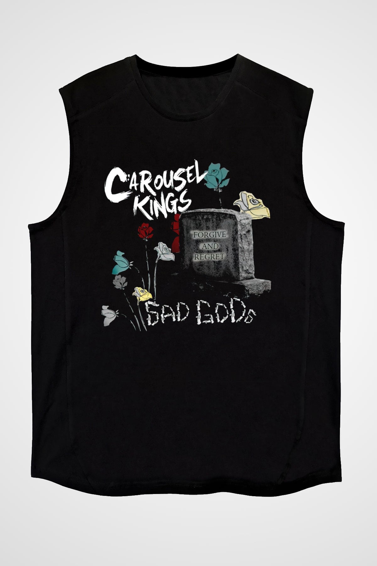 Carousel Kings Siyah Unisex Kolsuz Tişört