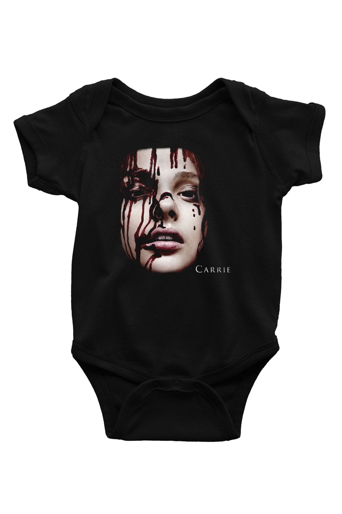 Carrie Baskılı Siyah Bebek Body - Zıbın
