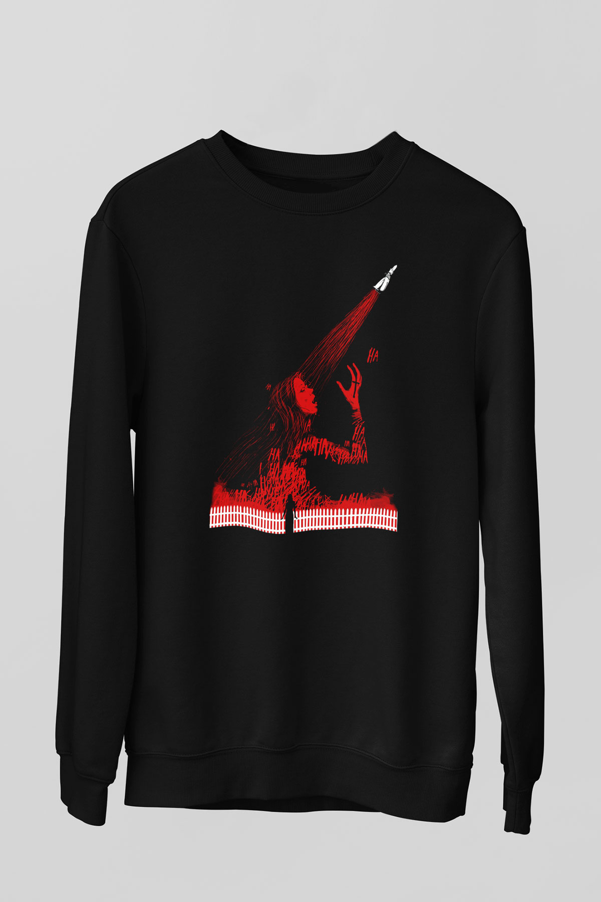 Carrie Siyah Unisex Sweatshirt