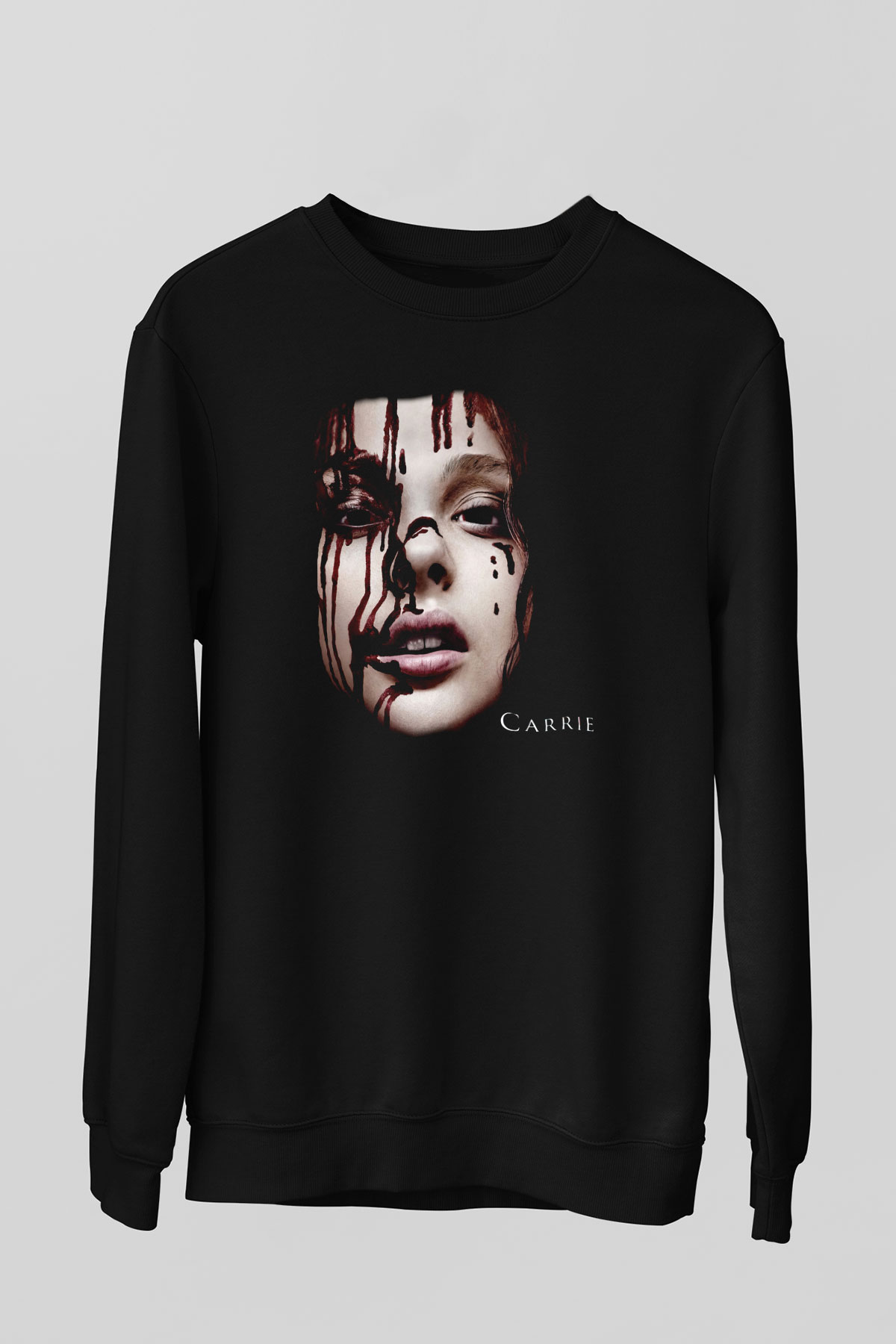 Carrie Siyah Unisex Sweatshirt
